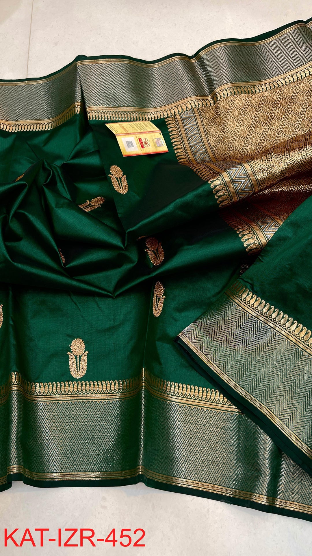 Pure Katan Silk Saree With Antique Zari Work Saree .