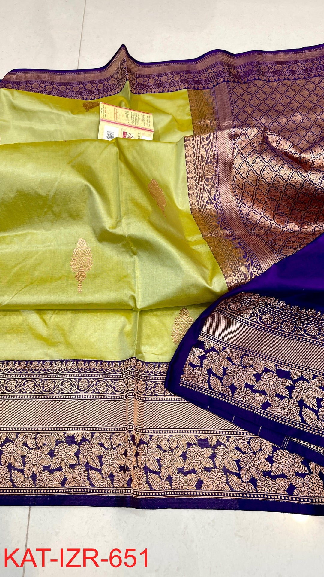 Pure Katan Silk Saree With Antique Zari Work Saree .
