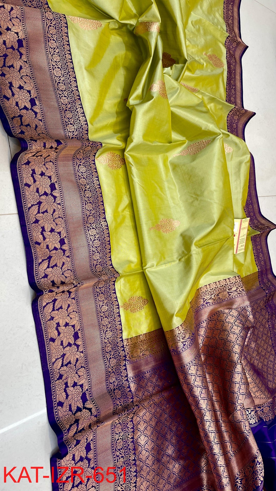 Pure Katan Silk Saree With Antique Zari Work Saree .