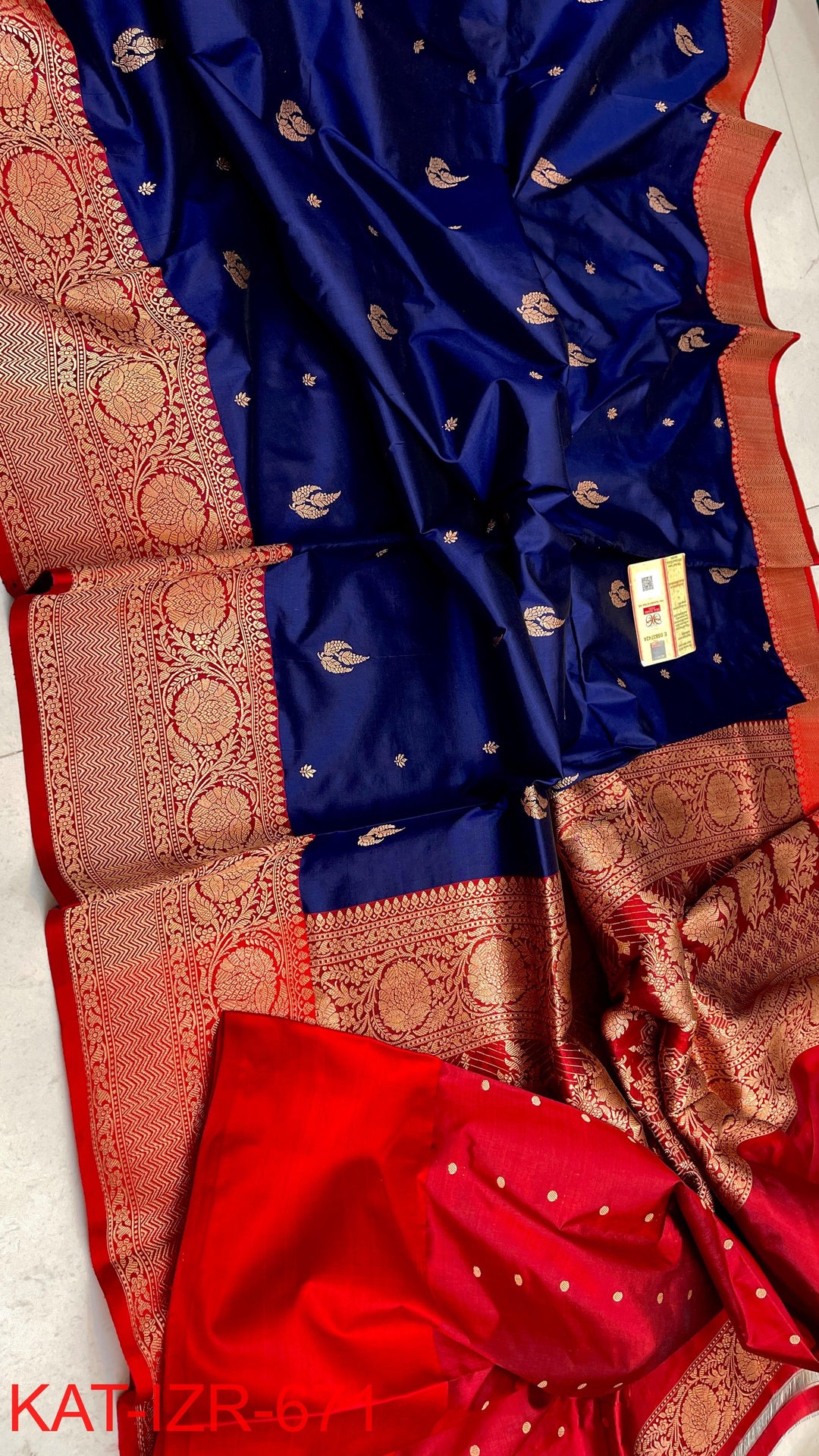 Pure Katan Silk Saree With Antique Zari Work Saree .