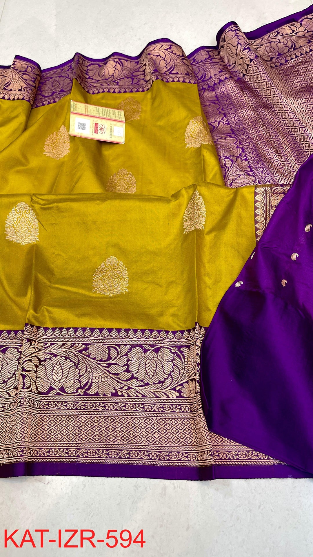Pure Katan Silk Saree With Antique Zari Work Saree .