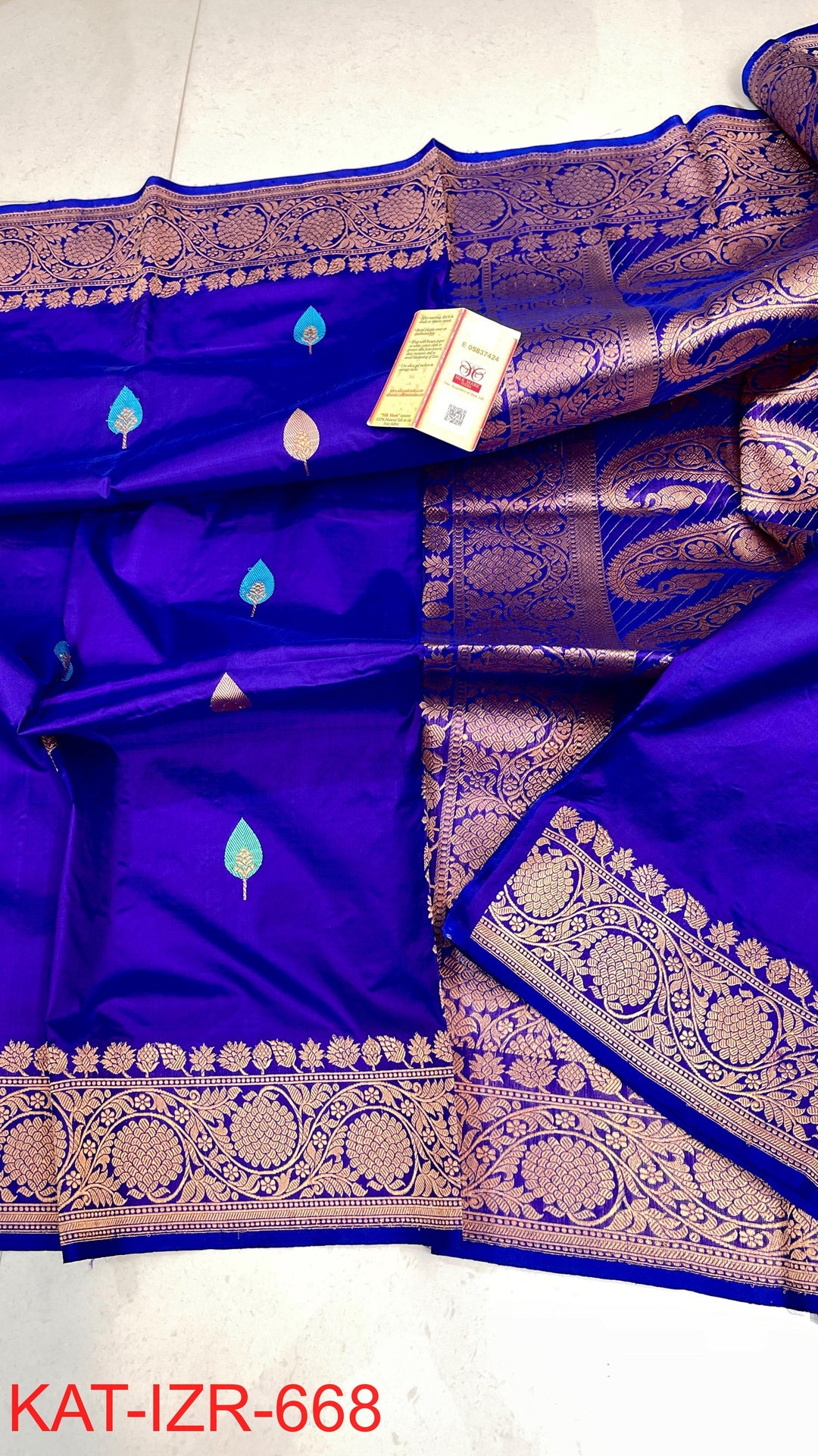 Pure Katan Silk Saree With Antique Zari Work Saree .
