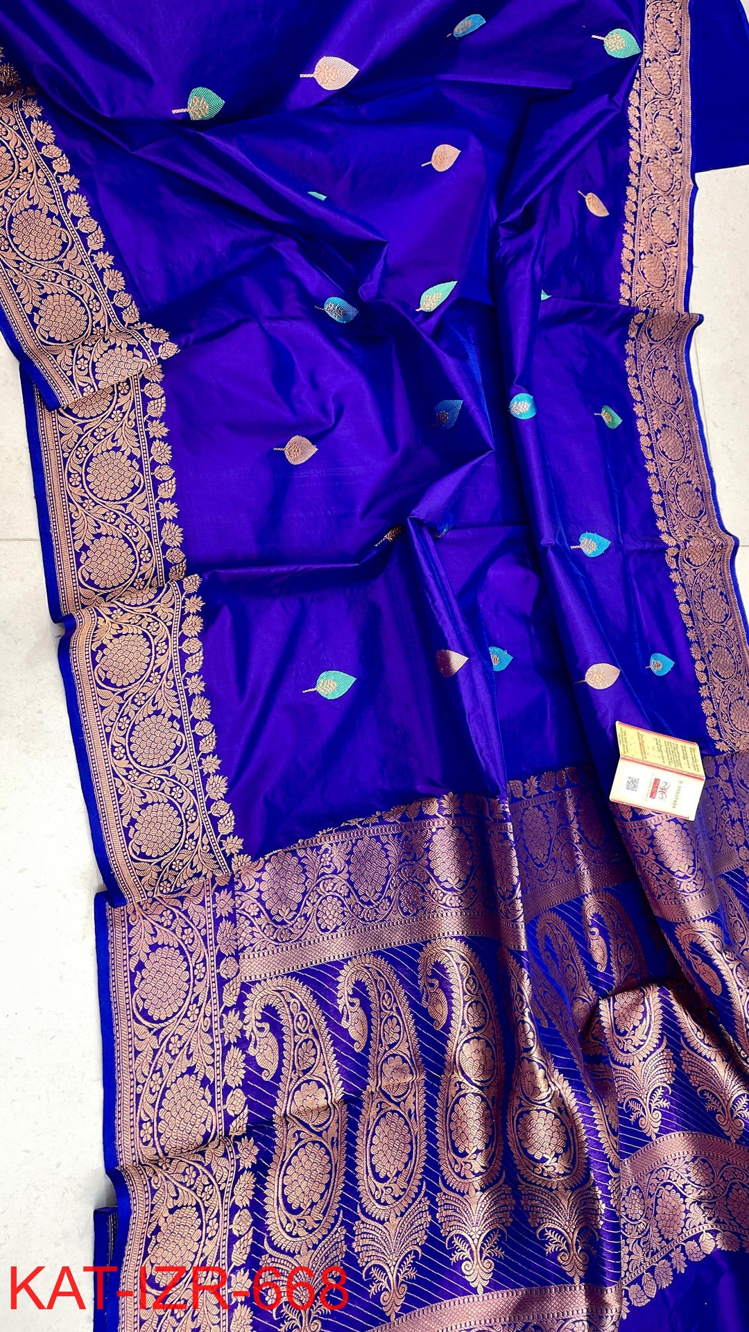 Pure Katan Silk Saree With Antique Zari Work Saree .