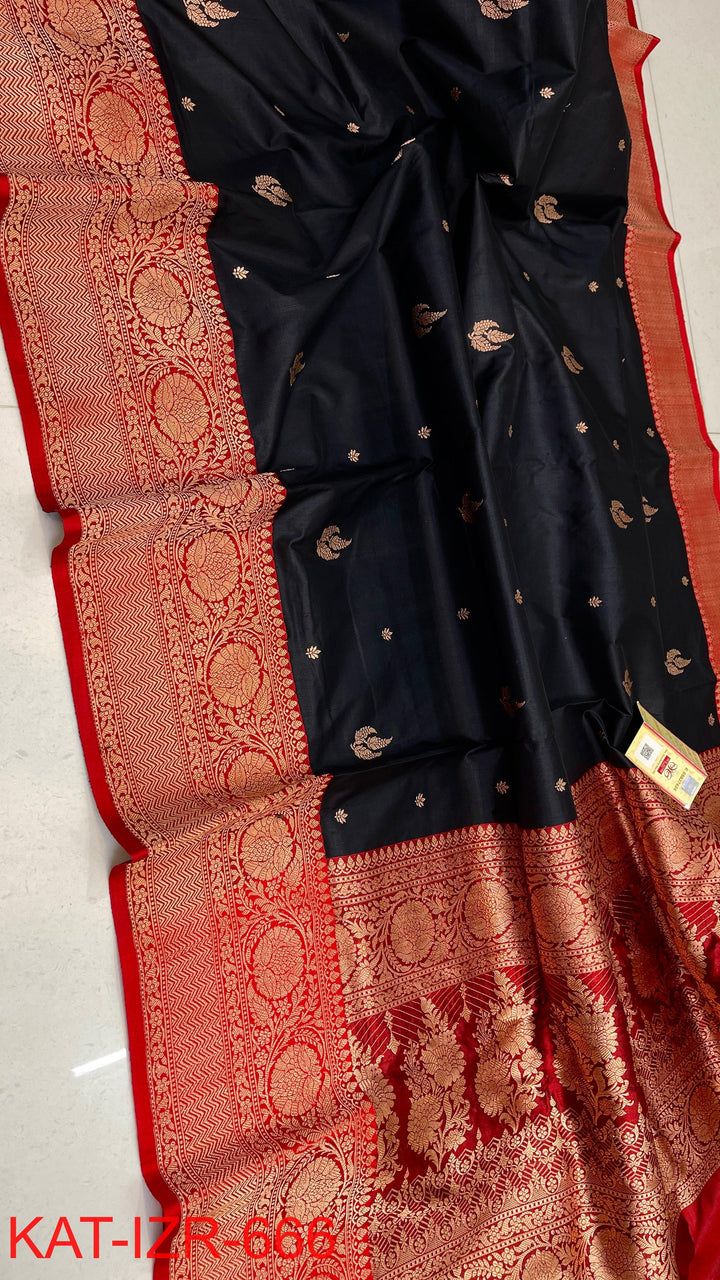 Pure Katan Silk Saree With Antique Zari Work Saree .