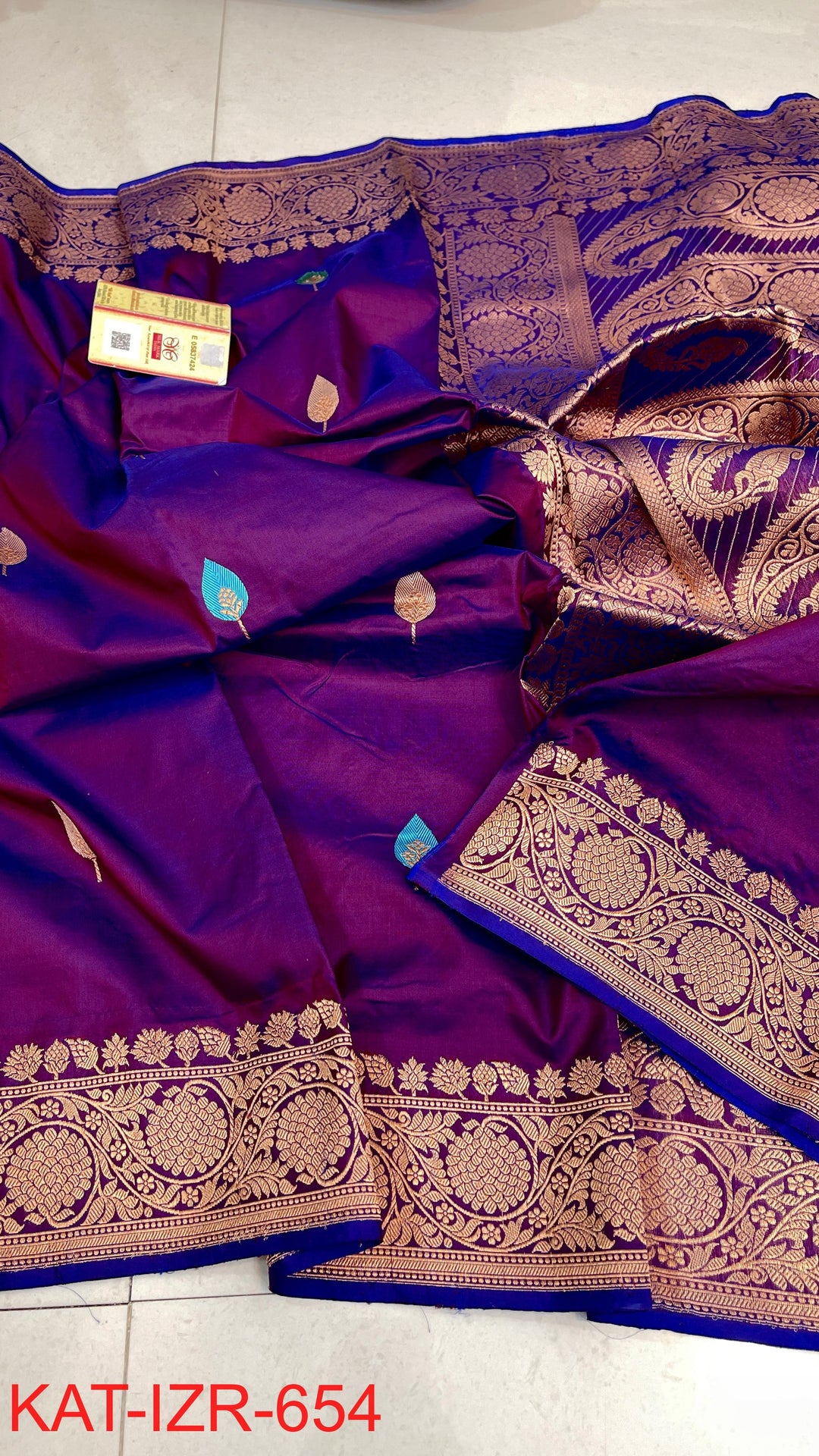 Pure Katan Silk Saree With Antique Zari Work Saree .