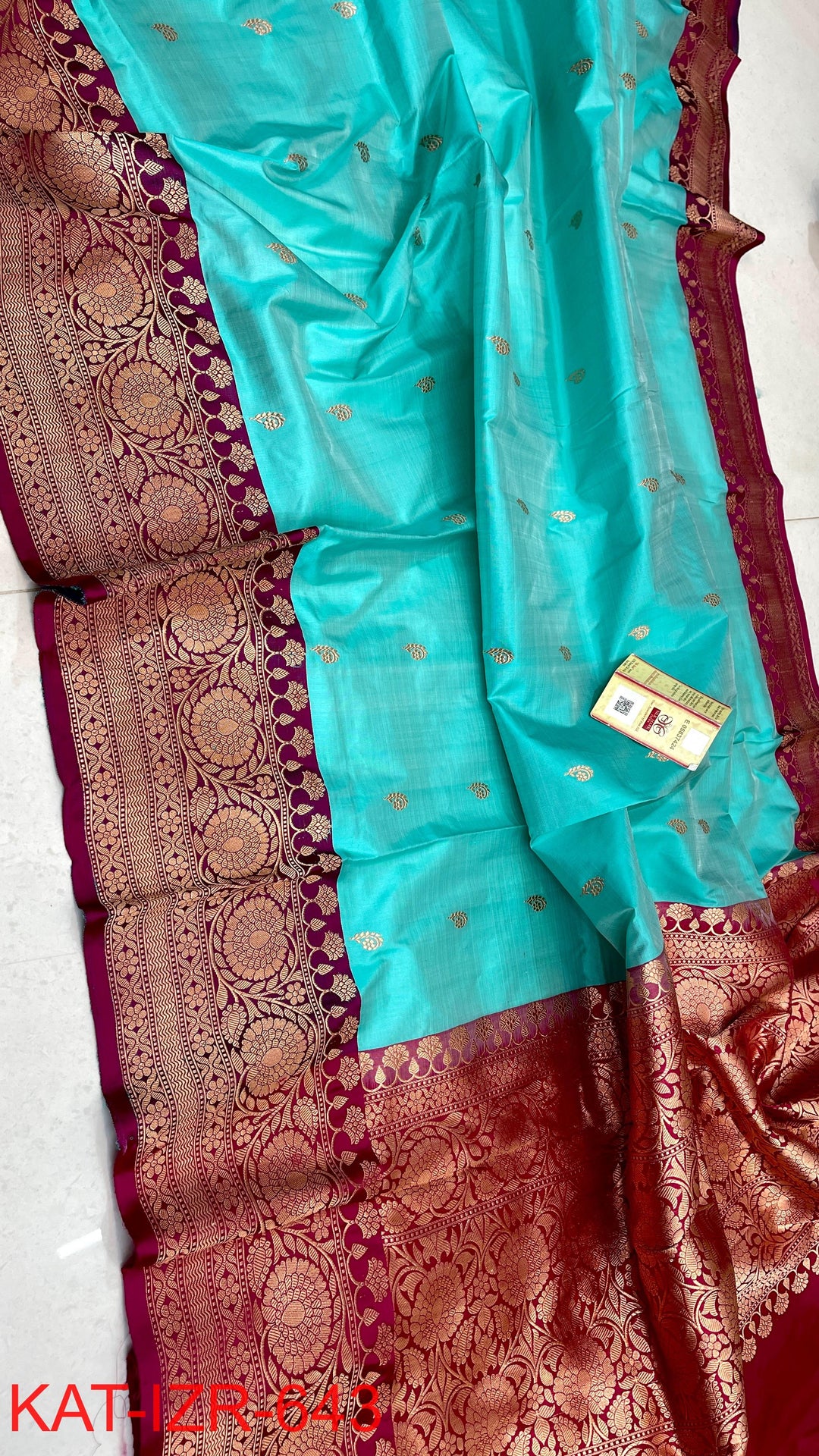 Pure Katan Silk Saree With Antique Zari Work Saree .