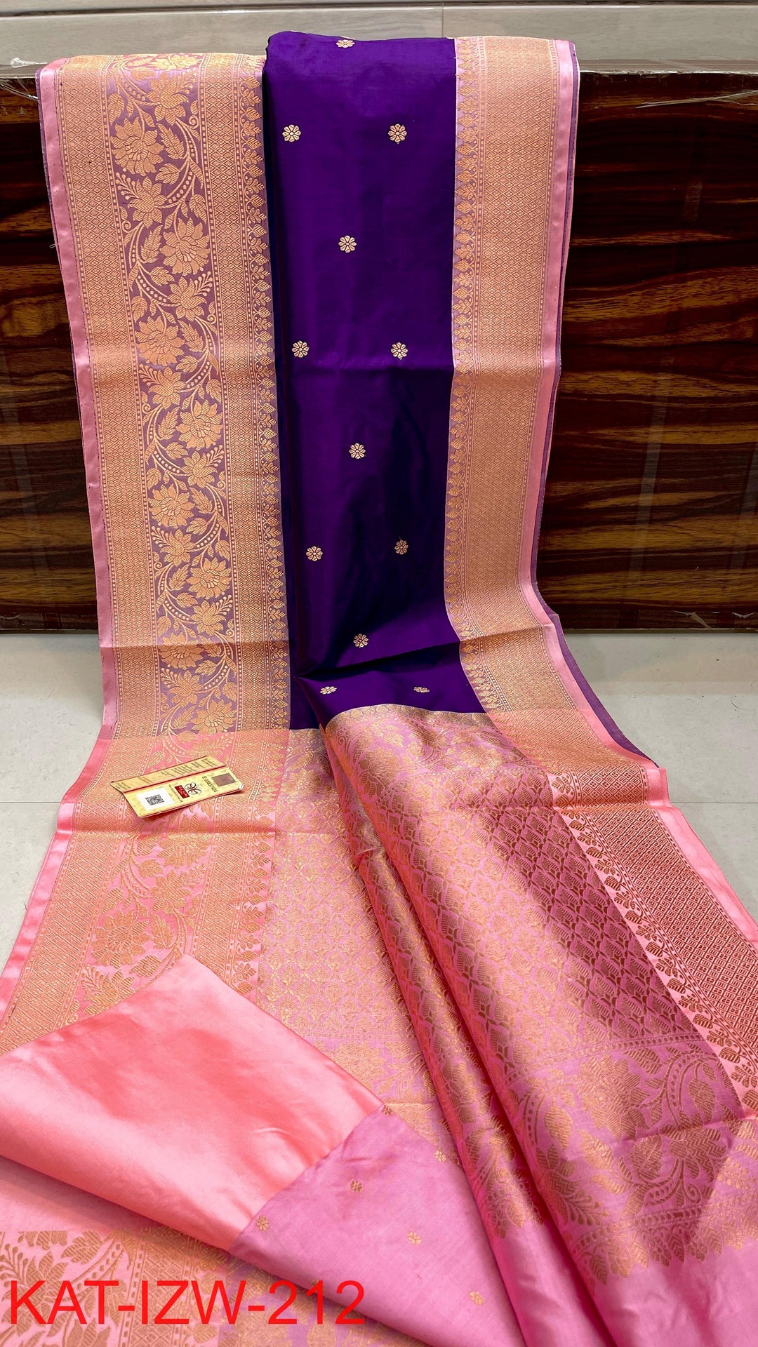 Pure Katan Silk Saree With Antique Zari Work Saree .