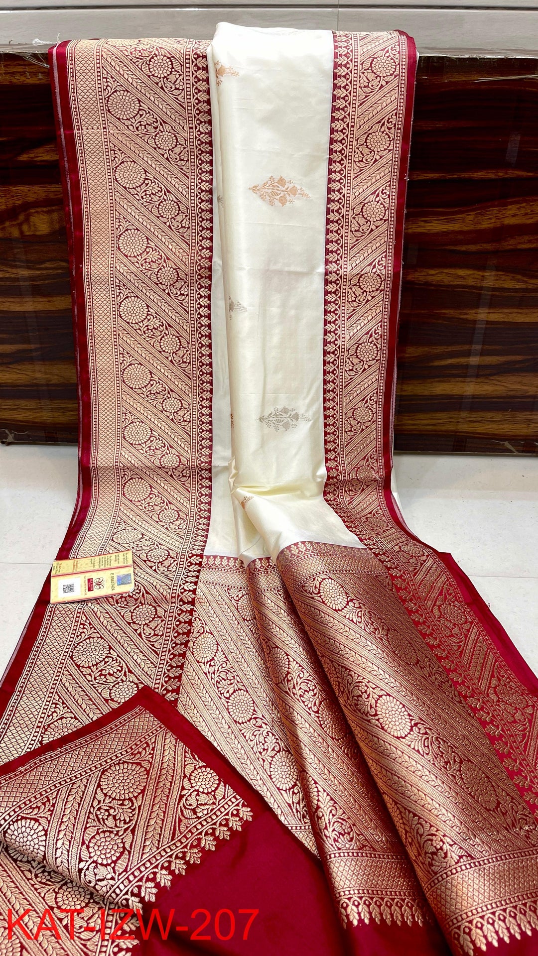 Pure Katan Silk Saree With Antique Zari Work Saree .