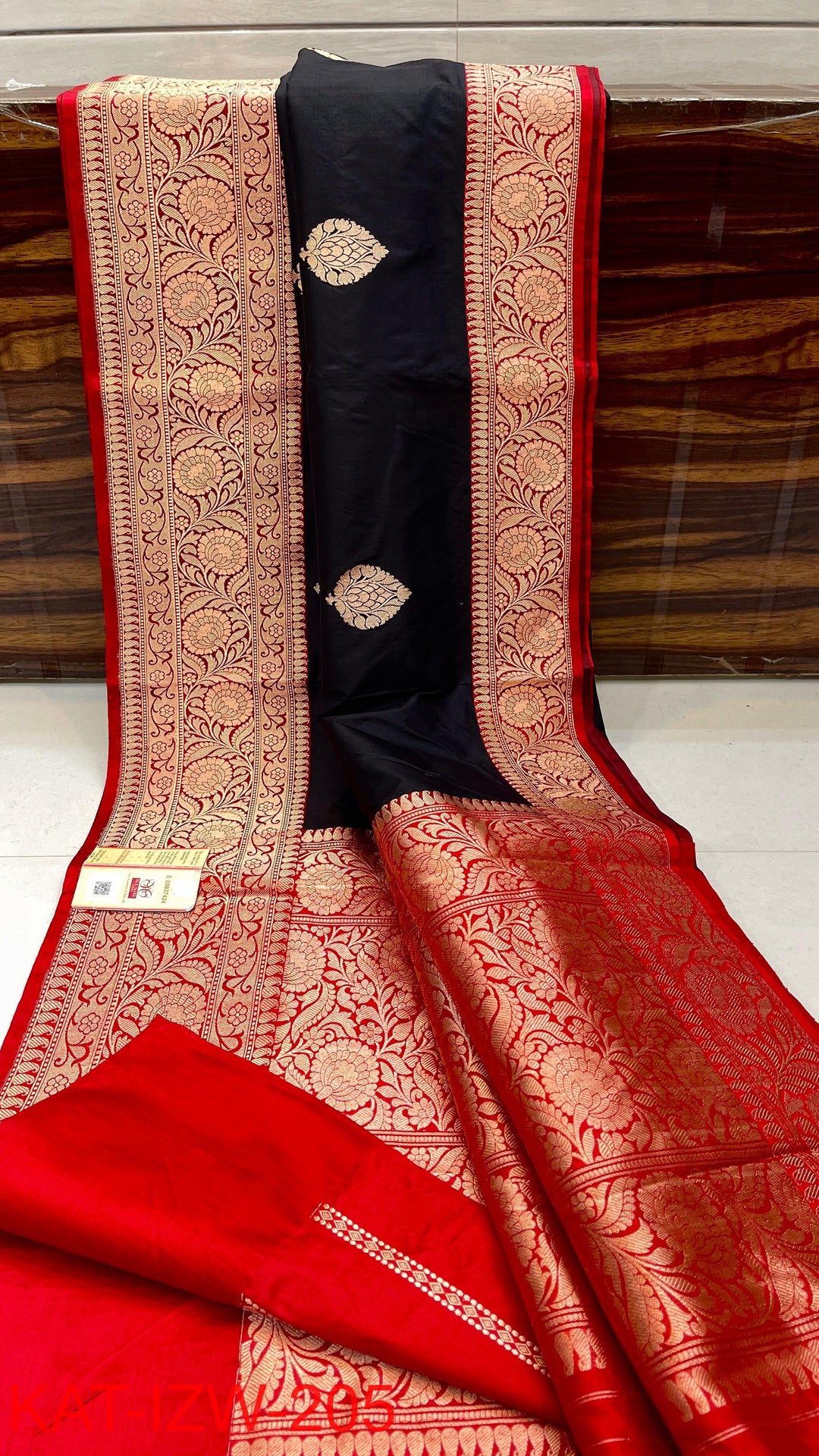 Pure Katan Silk Saree With Antique Zari Work Saree .