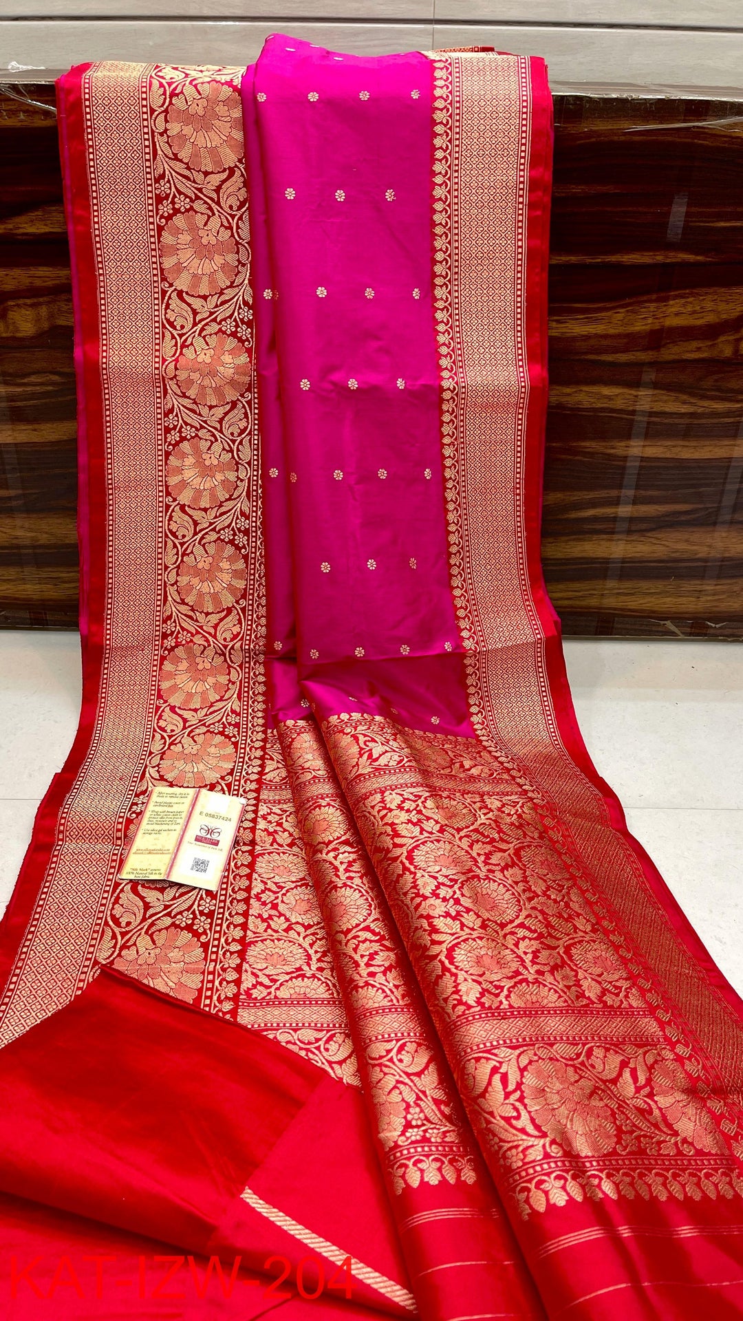 Pure Katan Silk Saree With Antique Zari Work Saree .