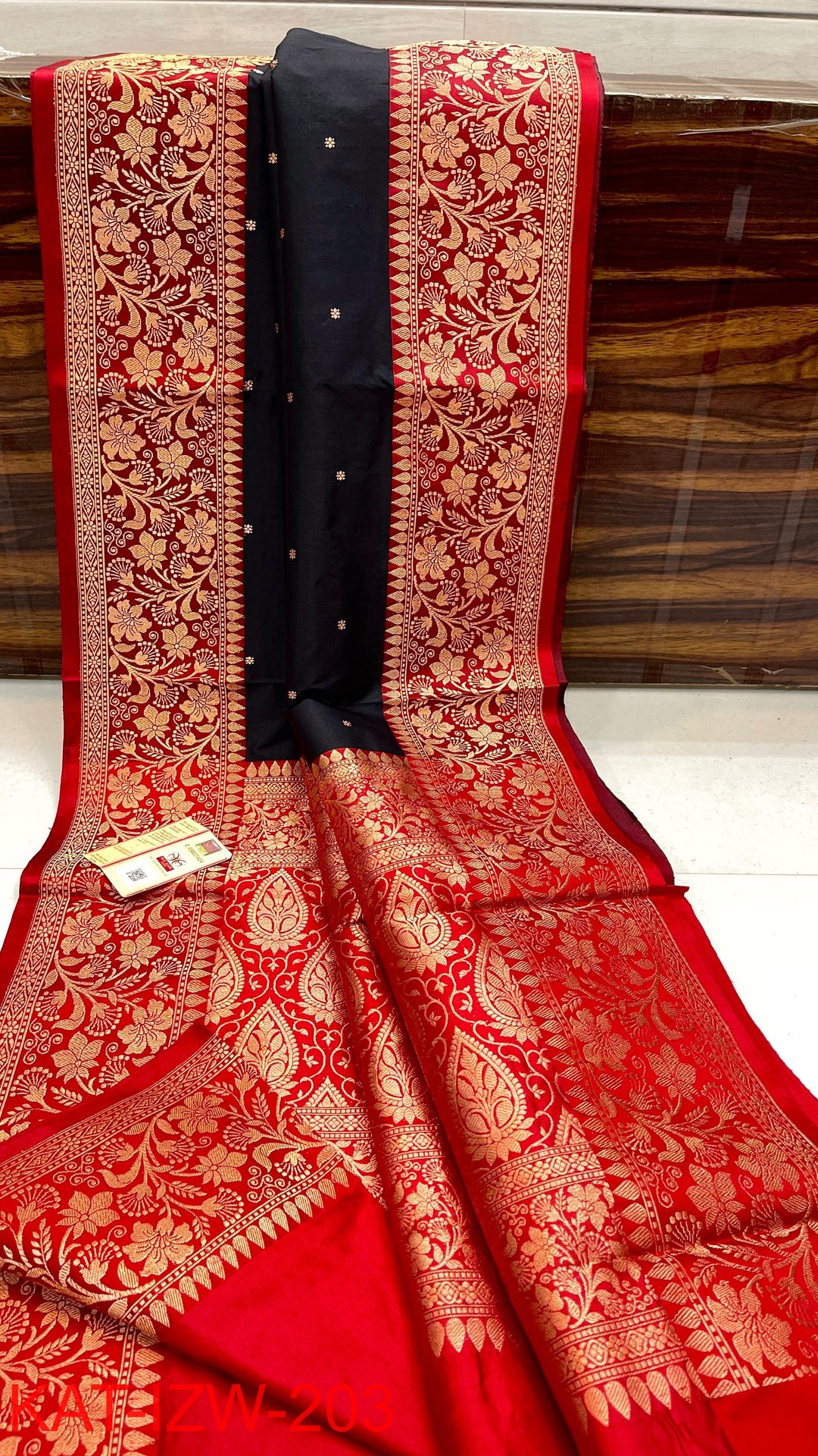 Pure Katan Silk Saree With Antique Zari Work Saree .
