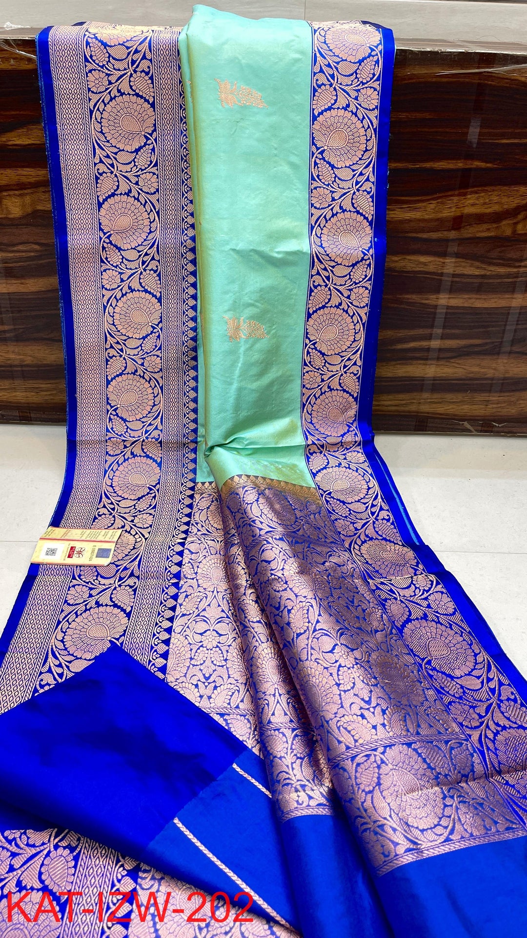 Pure Katan Silk Saree With Antique Zari Work Saree .