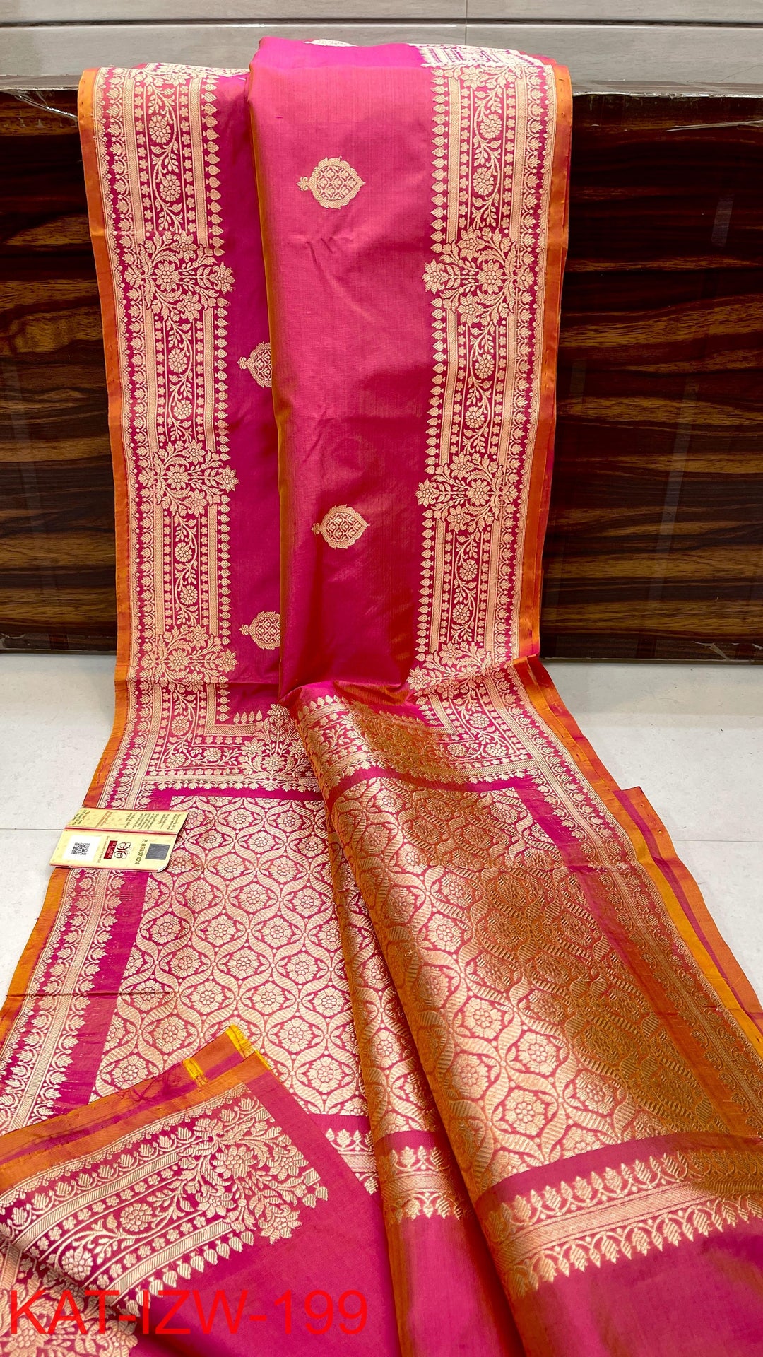 Pure Katan Silk Saree With Antique Zari Work Saree .
