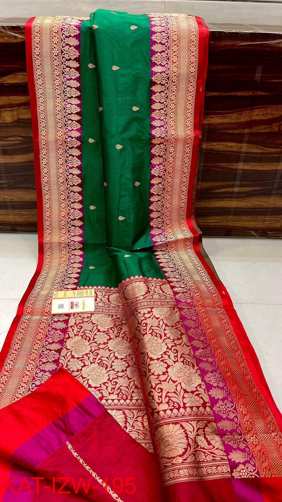 Pure Katan Silk Saree With Antique Zari Work Saree .
