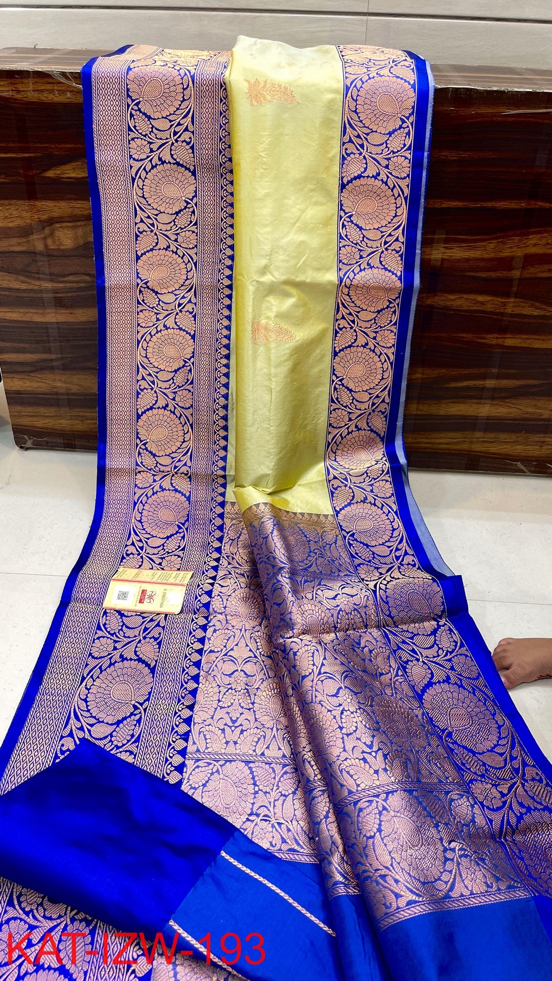 Pure Katan Silk Saree With Antique Zari Work Saree .