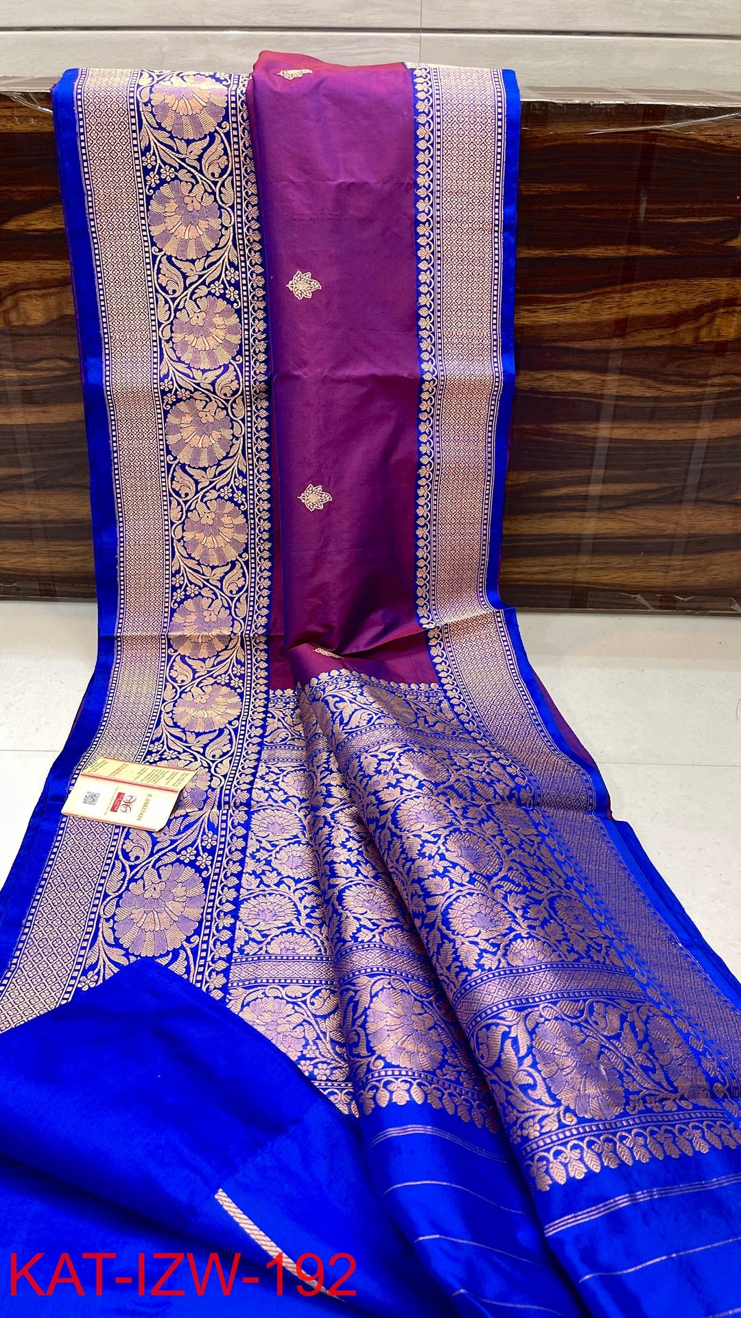 Pure Katan Silk Saree With Antique Zari Work Saree .