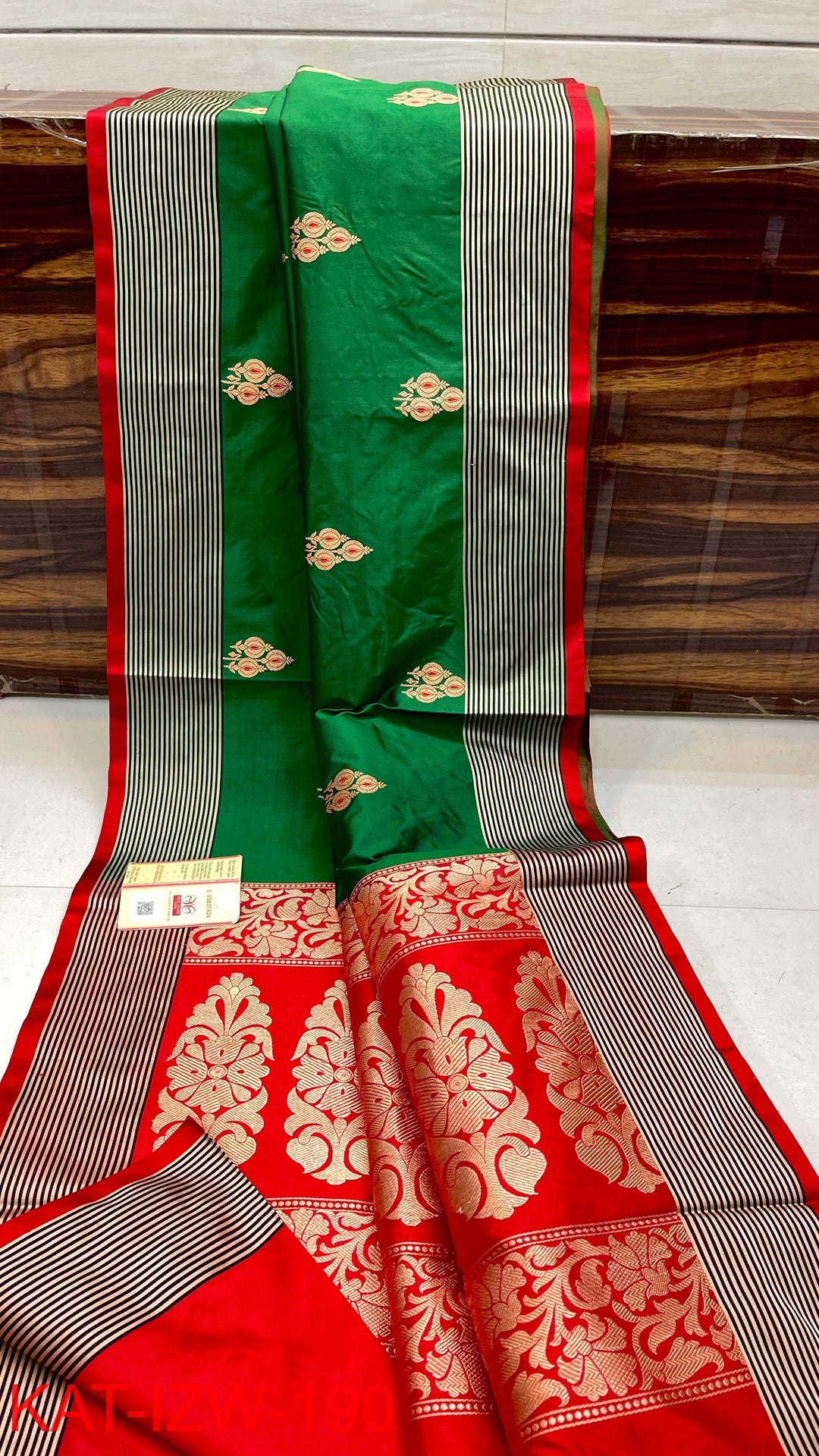 Pure Katan Silk Saree With Antique Zari Work Saree .