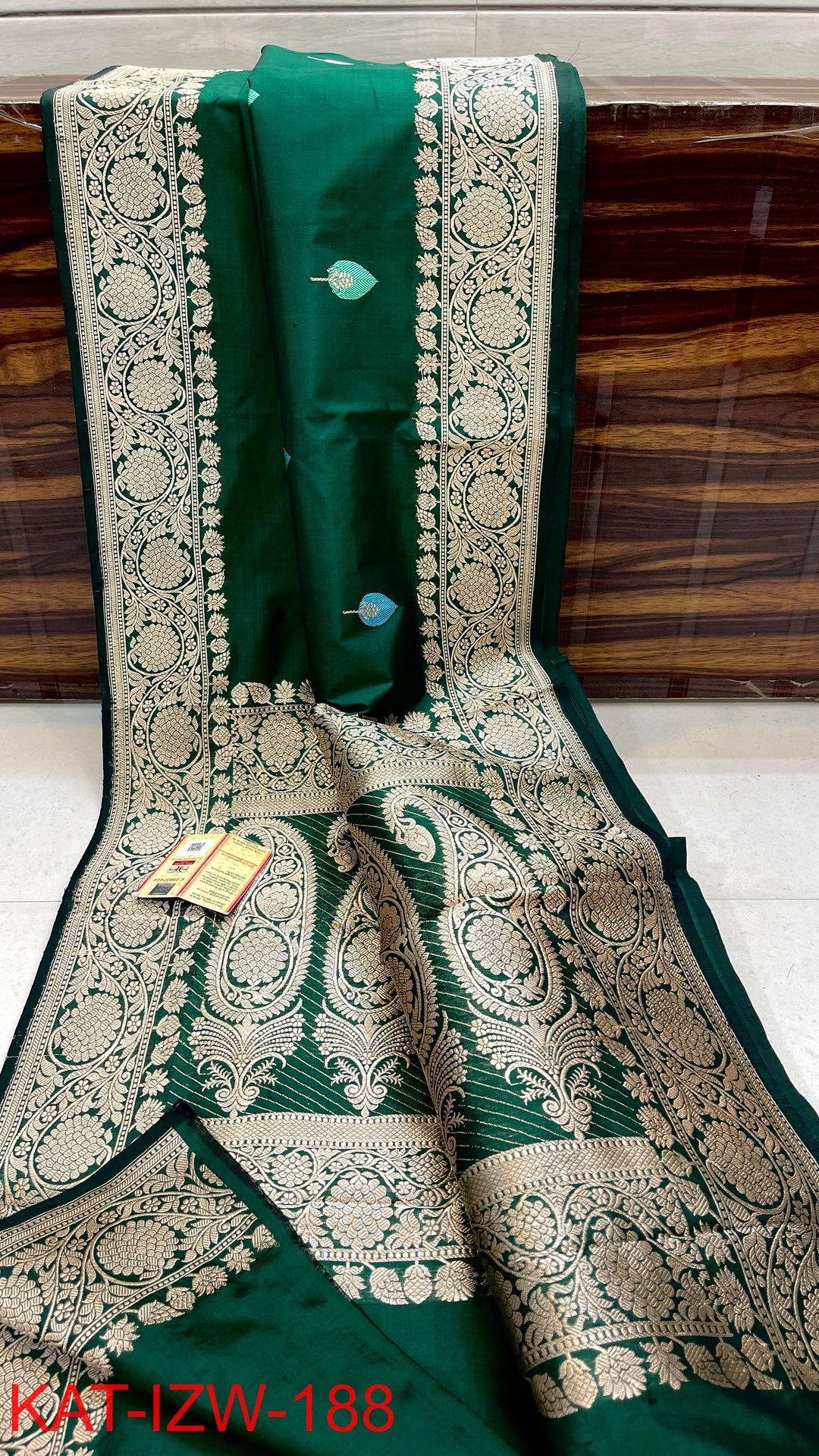 Pure Katan Silk Saree With Antique Zari Work Saree .