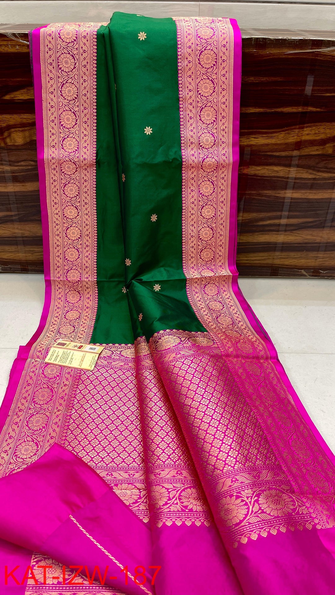 Pure Katan Silk Saree With Antique Zari Work Saree .