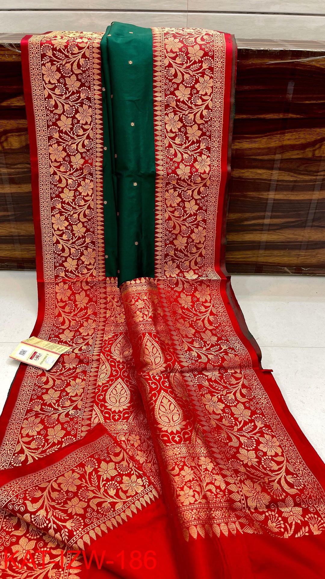Pure Katan Silk Saree With Antique Zari Work Saree .