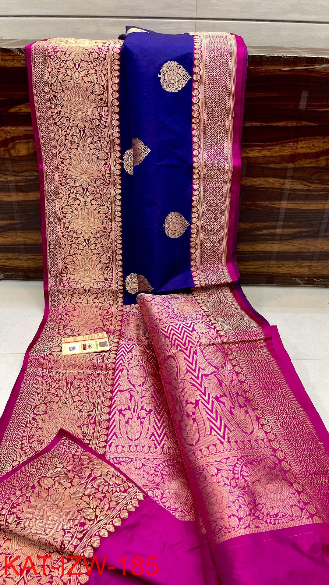 Pure Katan Silk Saree With Antique Zari Work Saree .
