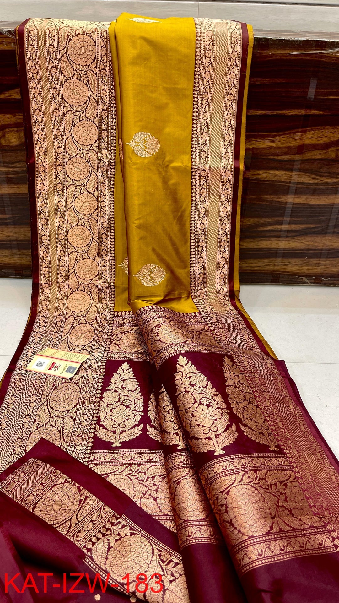 Pure Katan Silk Saree With Antique Zari Work Saree .