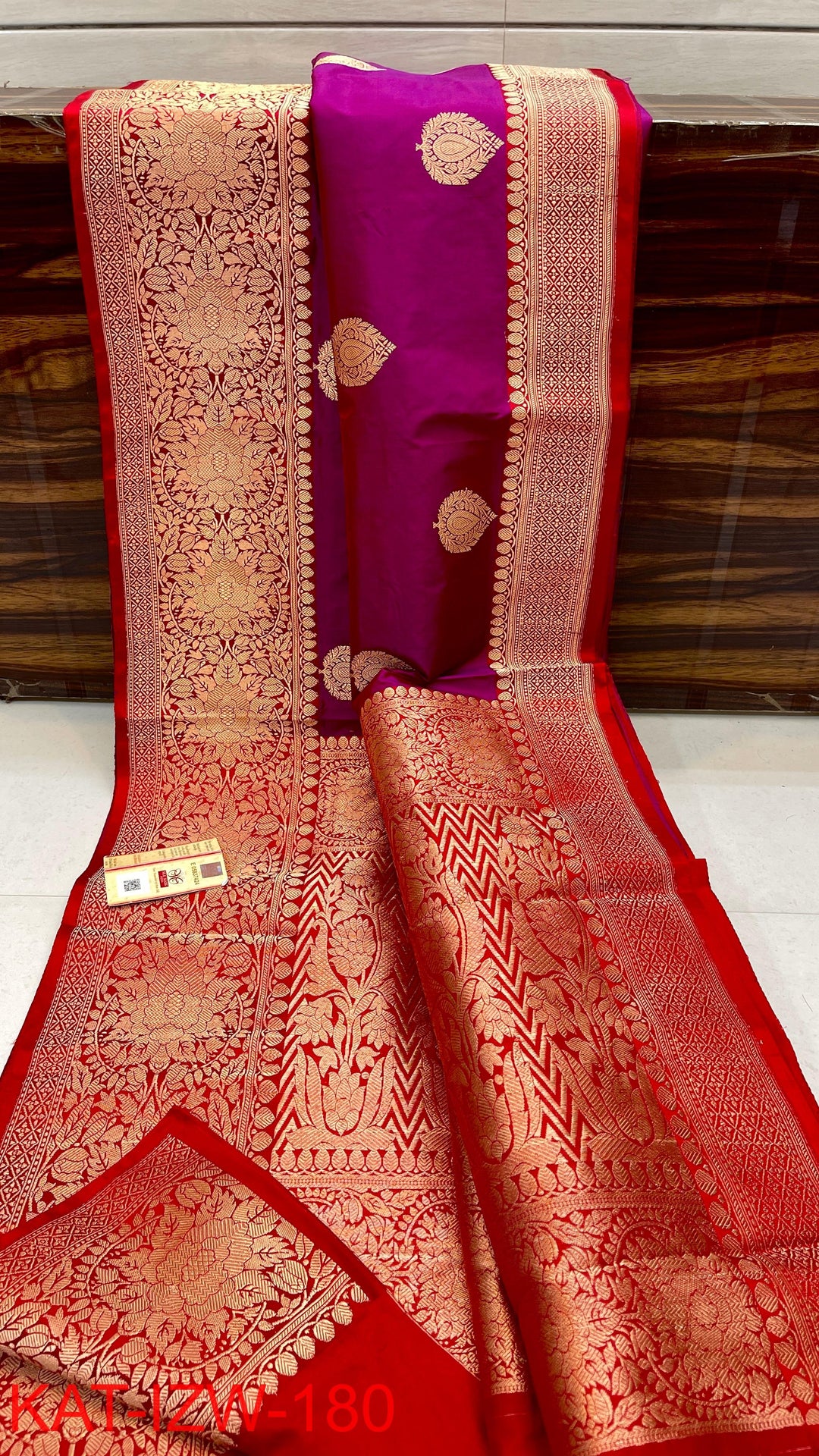 Pure Katan Silk Saree With Antique Zari Work Saree .