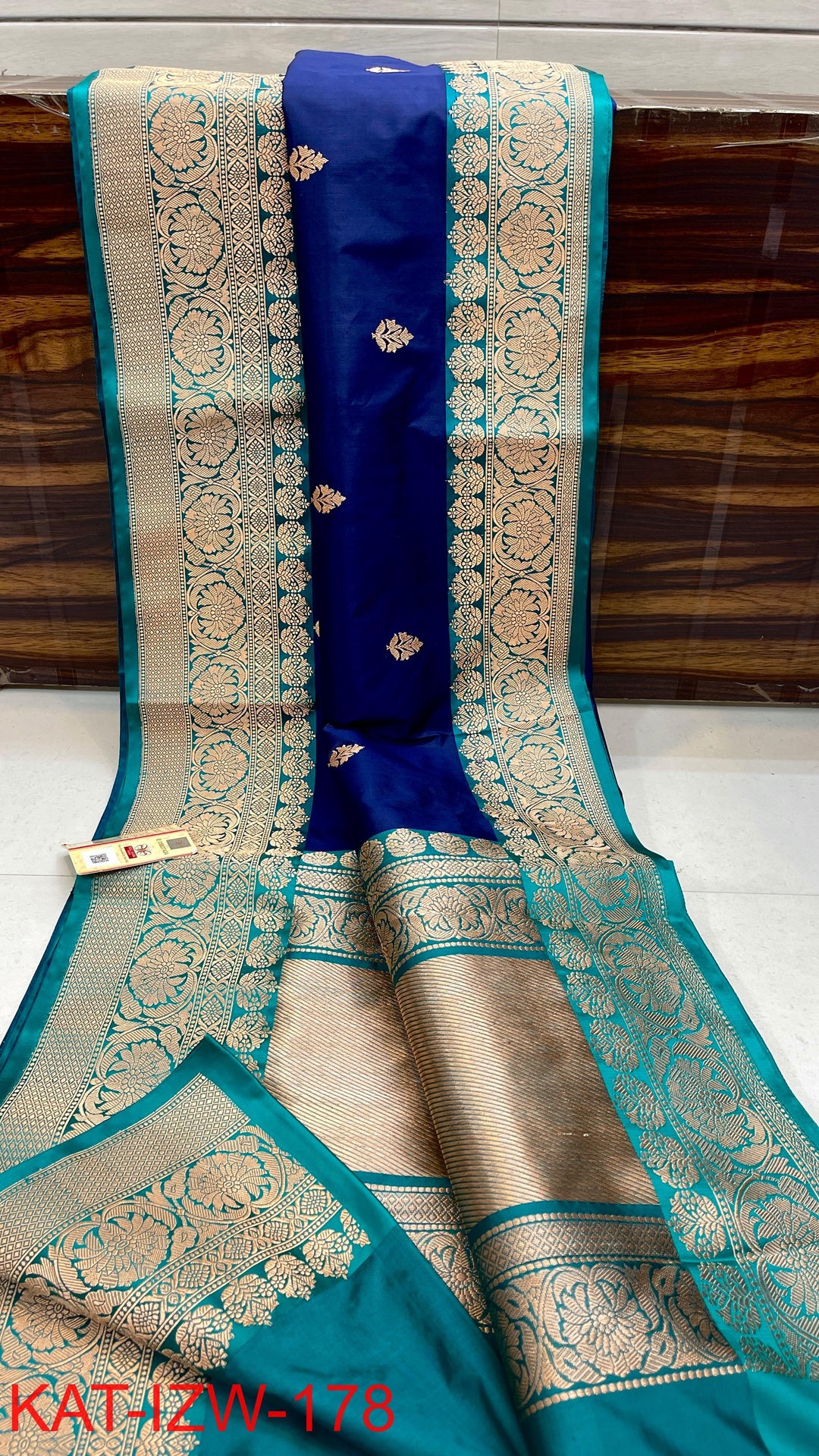 Pure Katan Silk Saree With Antique Zari Work Saree .