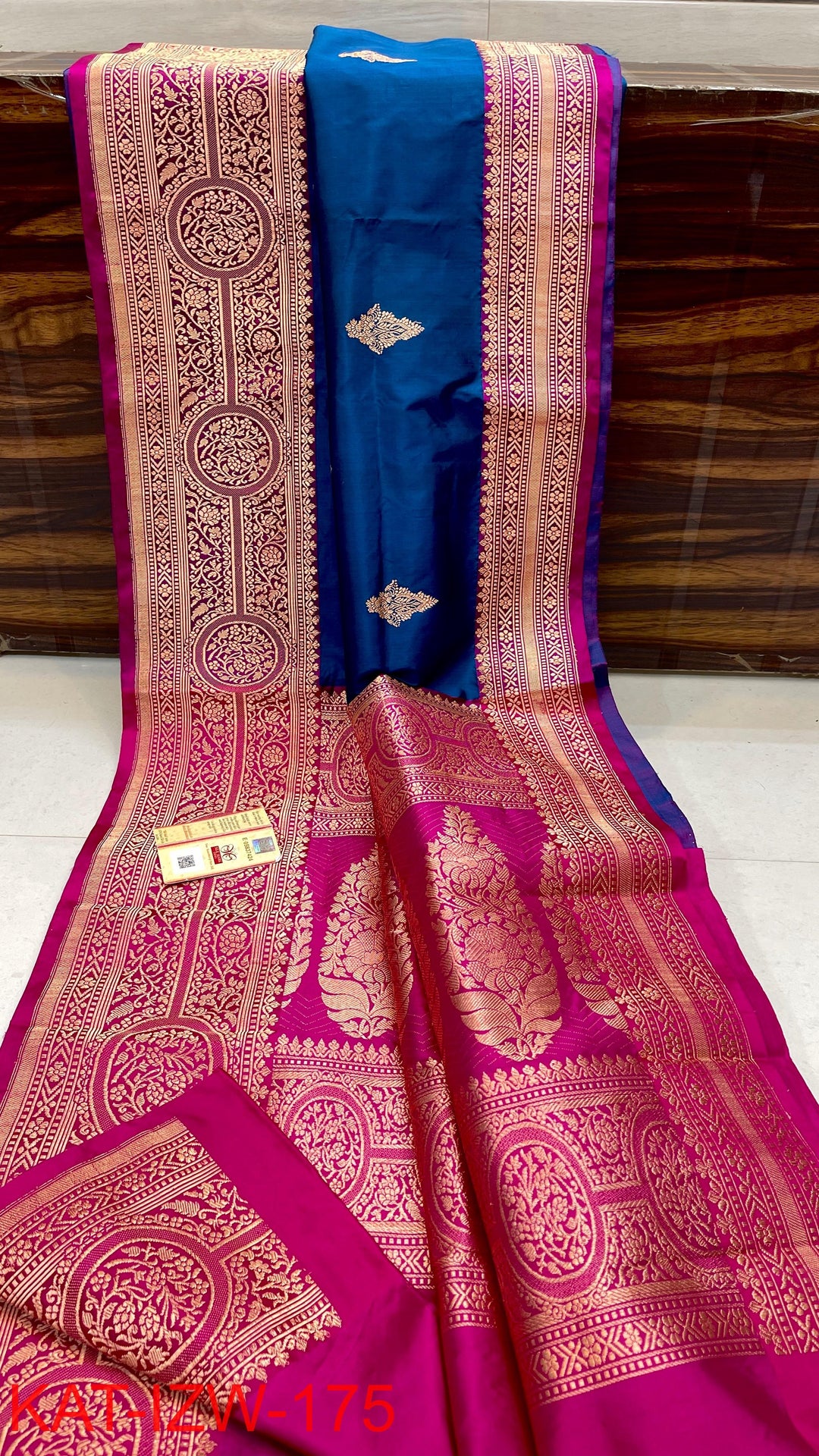 Pure Katan Silk Saree With Antique Zari Work Saree .