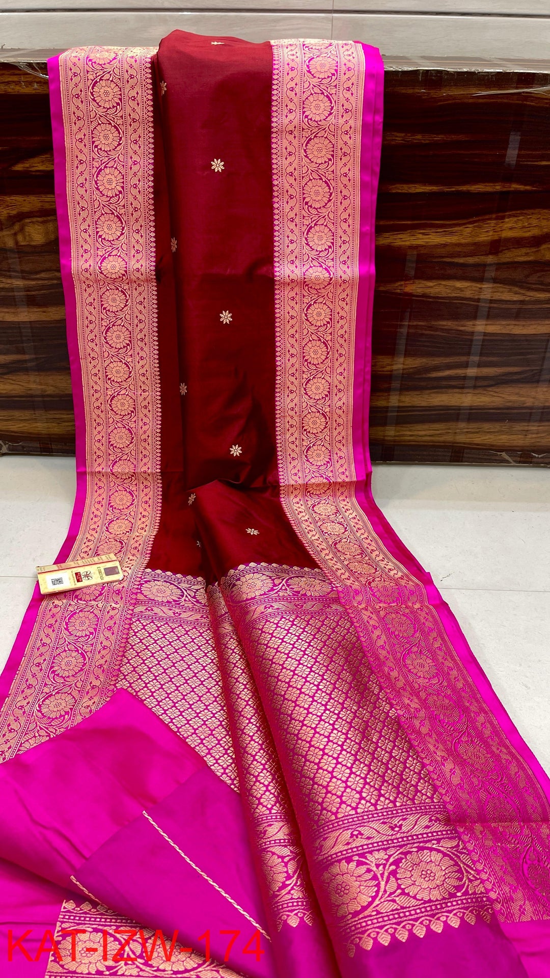 Pure Katan Silk Saree With Antique Zari Work Saree .