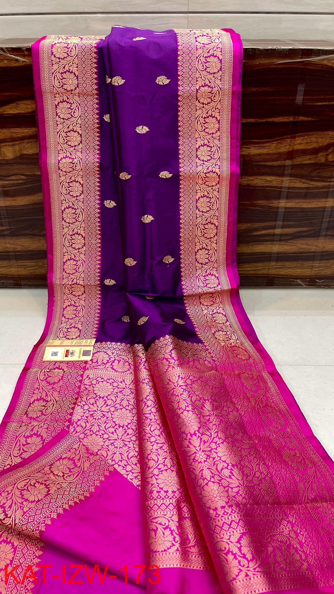 Pure Katan Silk Saree With Antique Zari Work Saree .