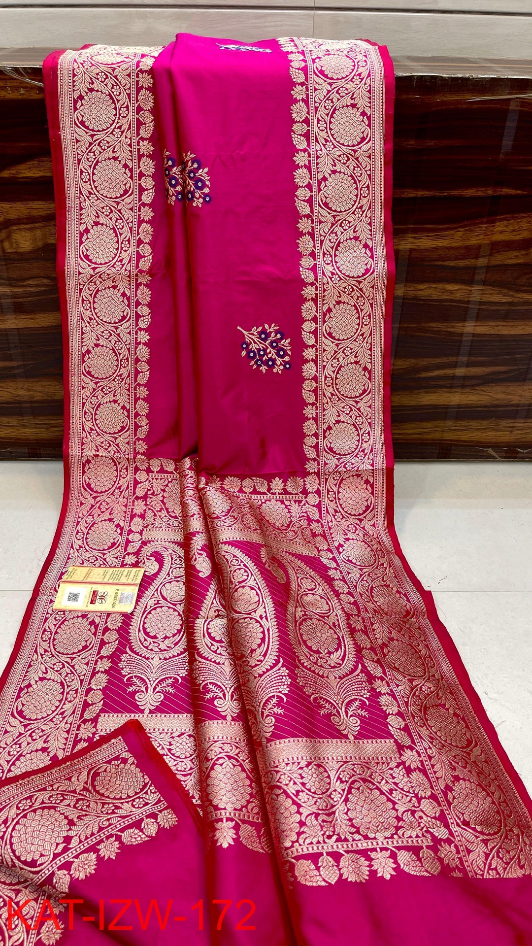 Pure Katan Silk Saree With Antique Zari Work Saree .