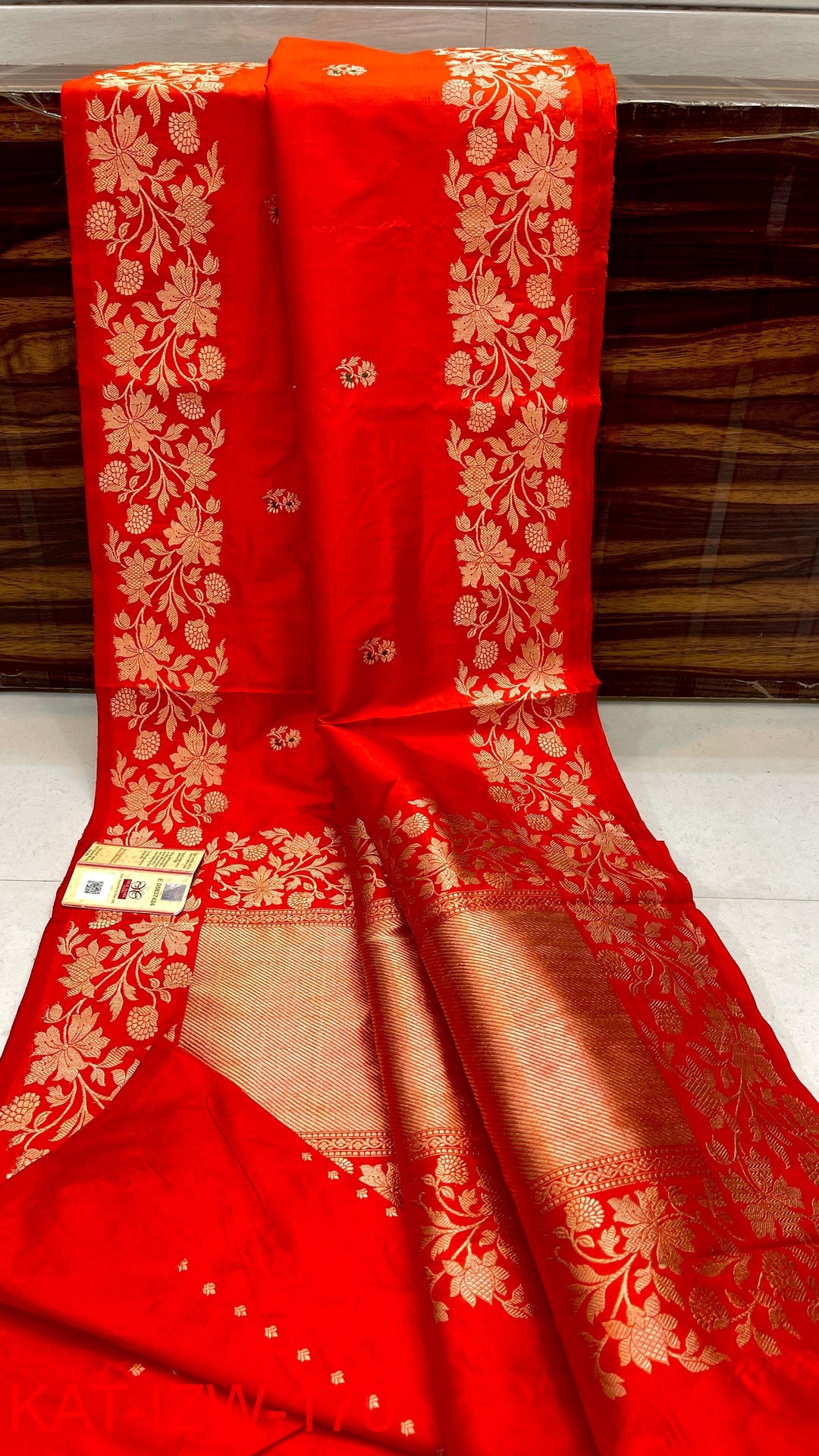 Pure Katan Silk Saree With Antique Zari Work Saree .