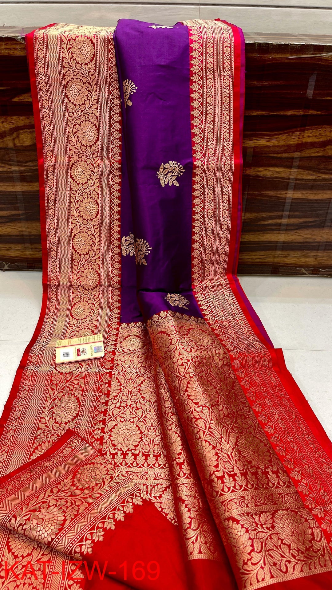 Pure Katan Silk Saree With Antique Zari Work Saree .