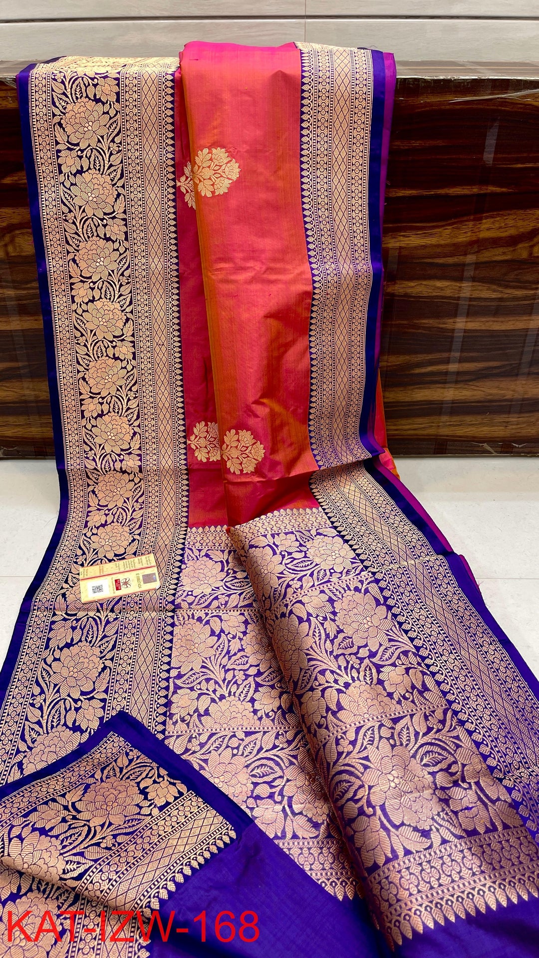 Pure Katan Silk Saree With Antique Zari Work Saree .