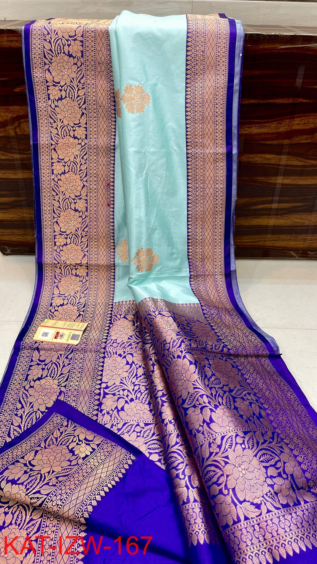 Pure Katan Silk Saree With Antique Zari Work Saree .
