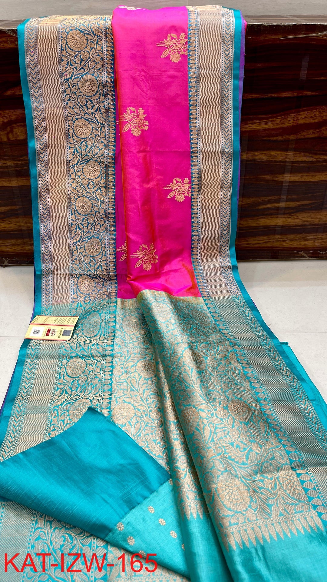 Pure Katan Silk Saree With Antique Zari Work Saree .