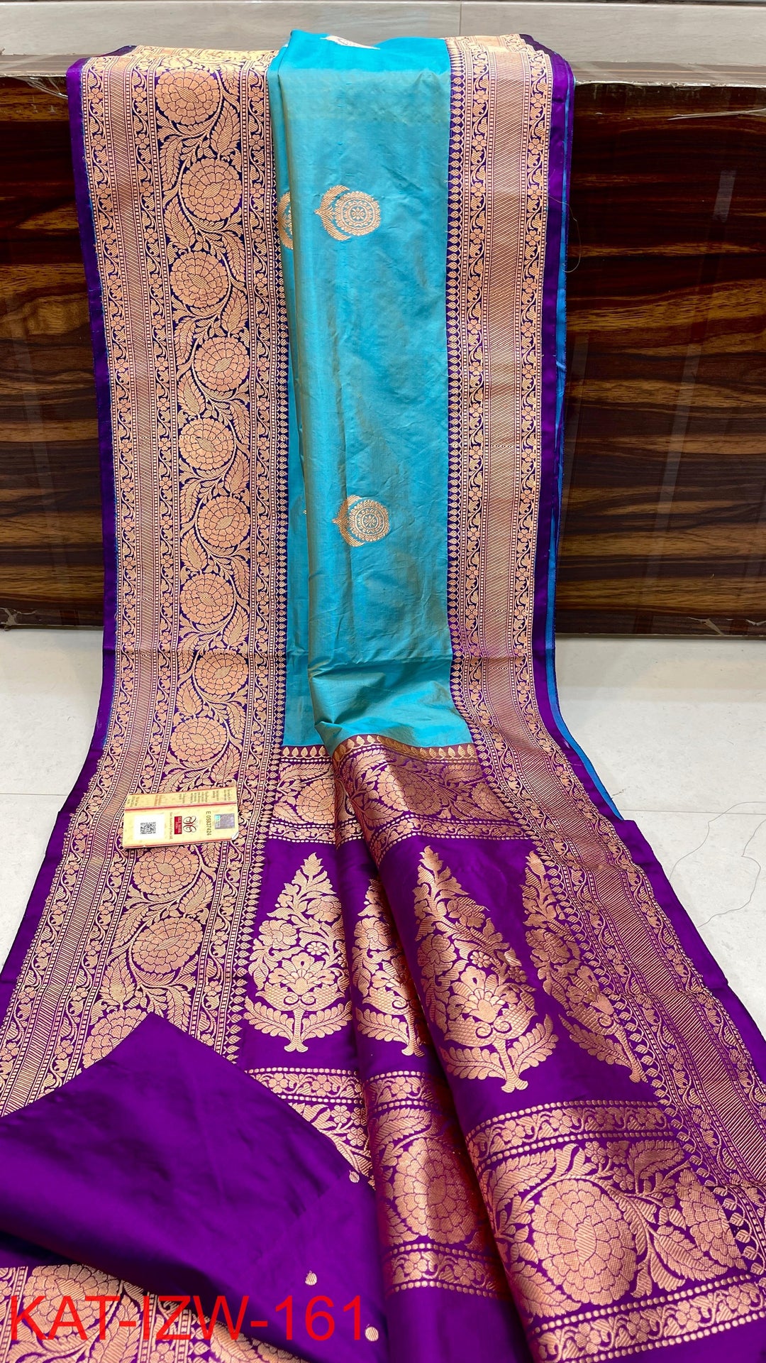 Pure Katan Silk Saree With Antique Zari Work Saree .