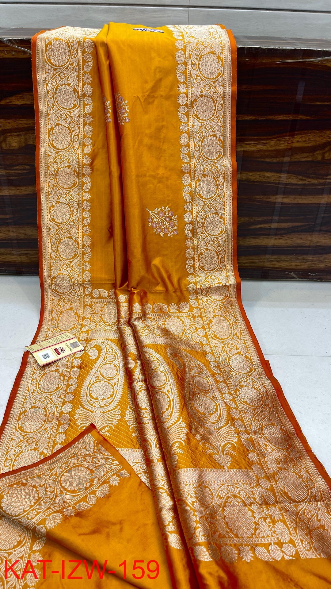 Pure Katan Silk Saree With Antique Zari Work Saree .