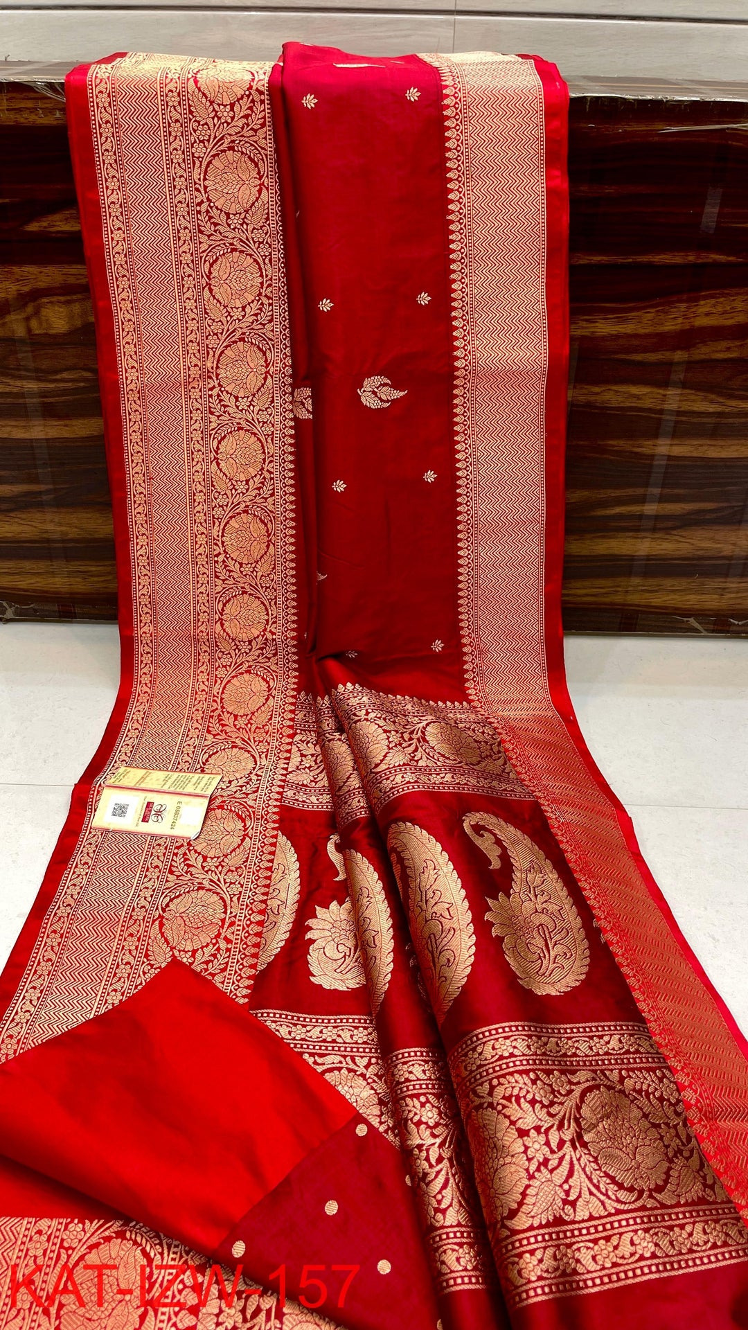 Pure Katan Silk Saree With Antique Zari Work Saree .