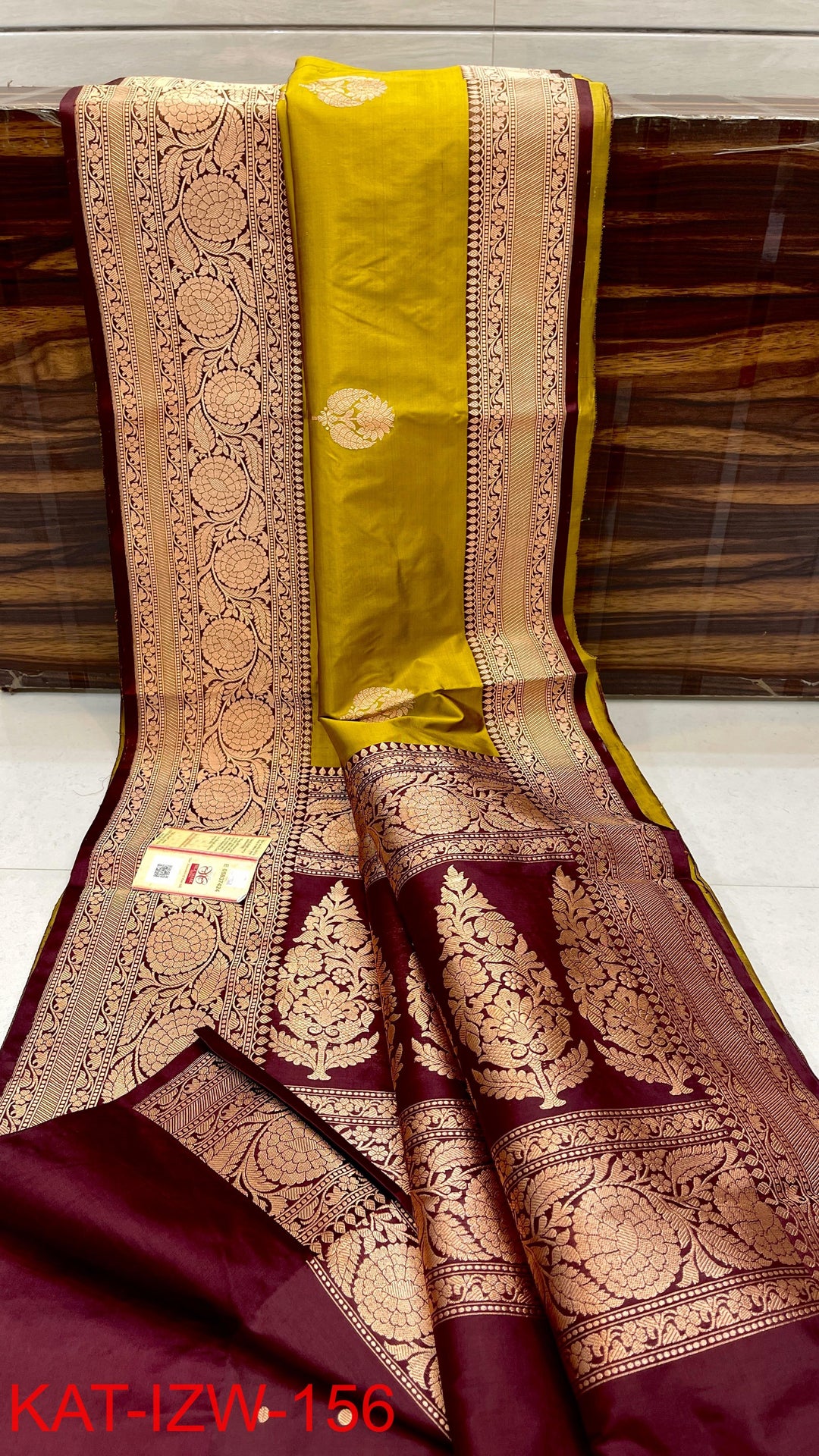 Pure Katan Silk Saree With Antique Zari Work Saree .