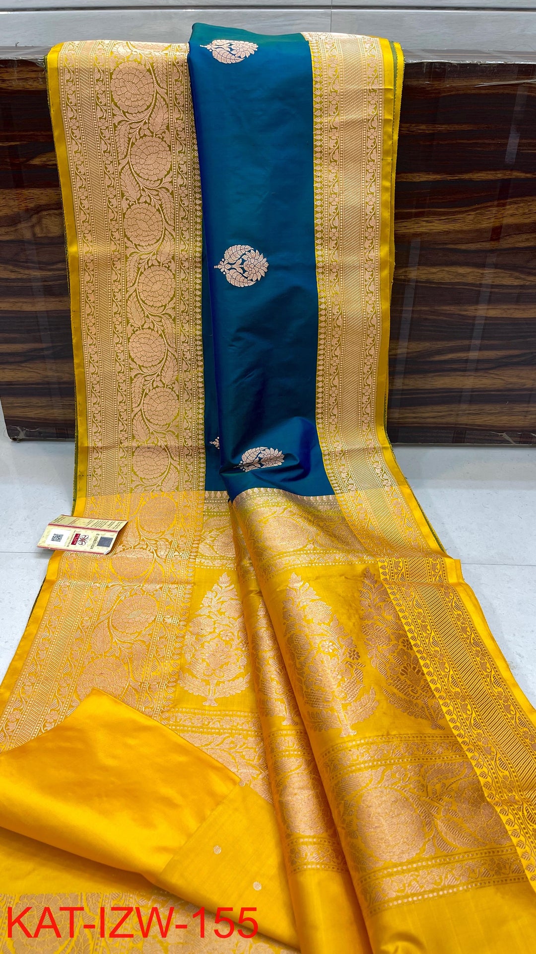 Pure Katan Silk Saree With Antique Zari Work Saree .