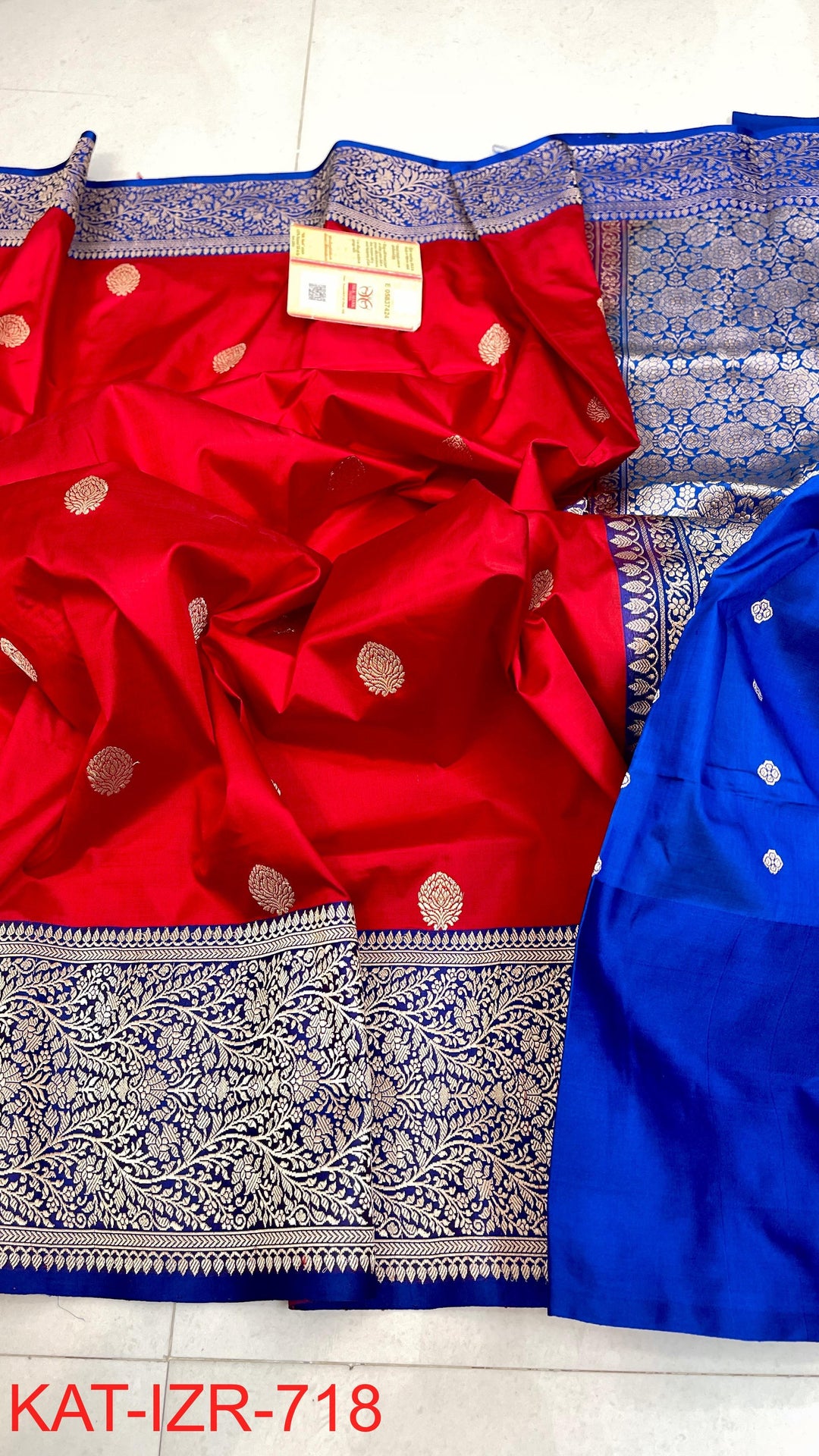 Pure Katan Silk With Antique Zari Work Saree .