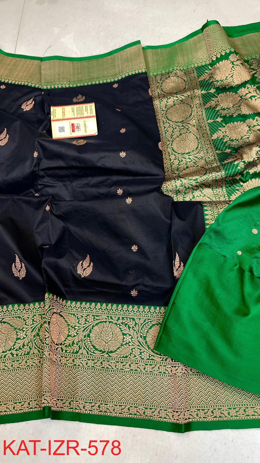Pure Katan Silk With Antique Zari Work Saree .
