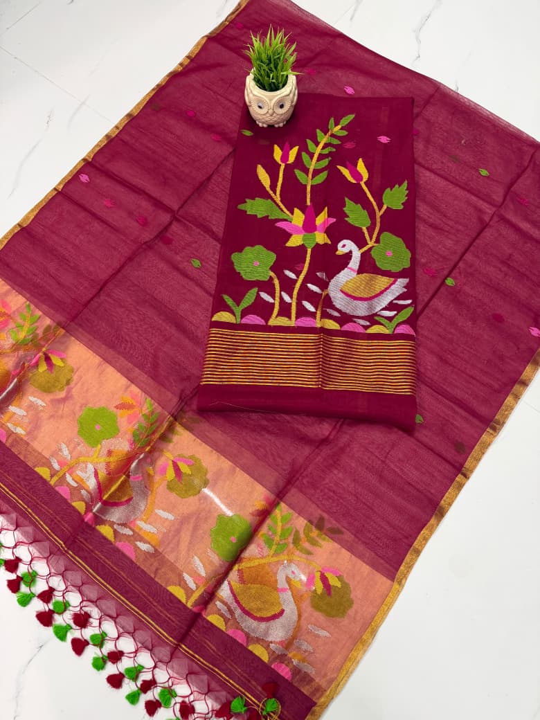 Exclusive Muslin Jamdani 2 pc Unstitched Suit.