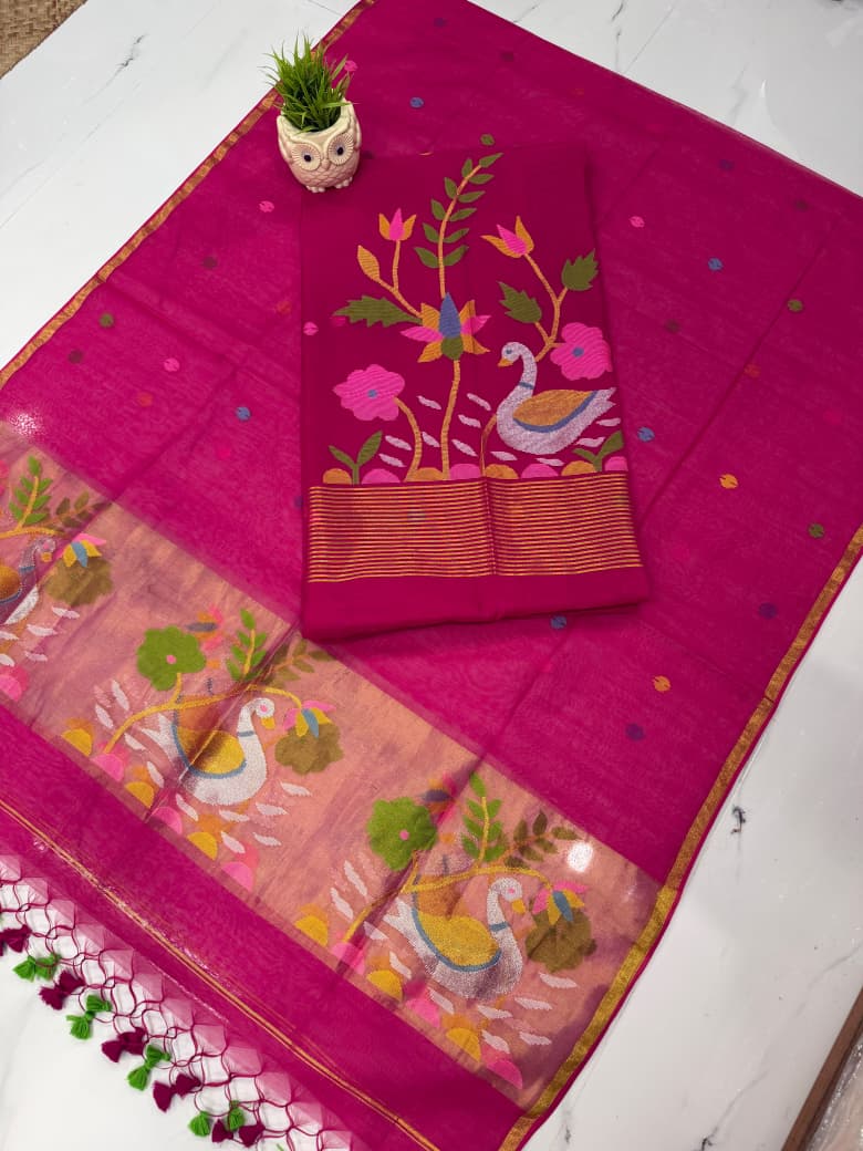 Exclusive Muslin Jamdani 2 pc Unstitched Suit.
