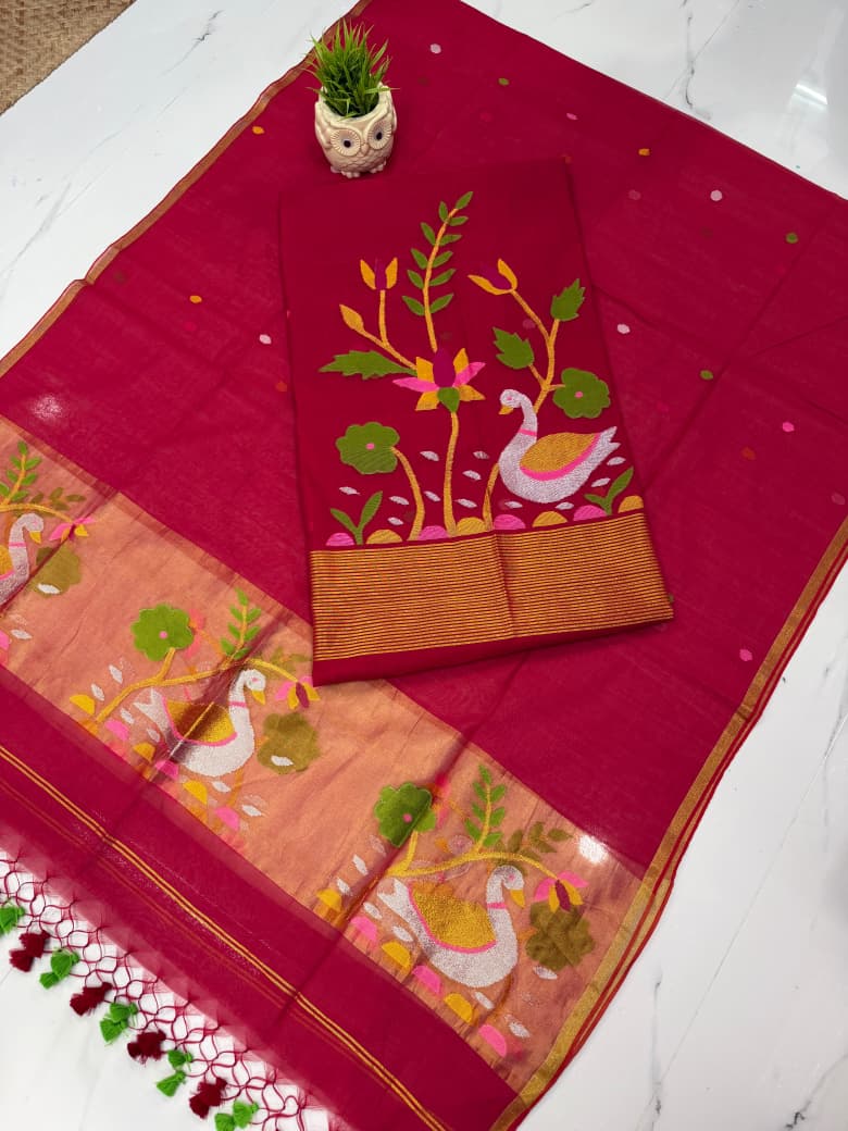Exclusive Muslin Jamdani 2 pc Unstitched Suit.