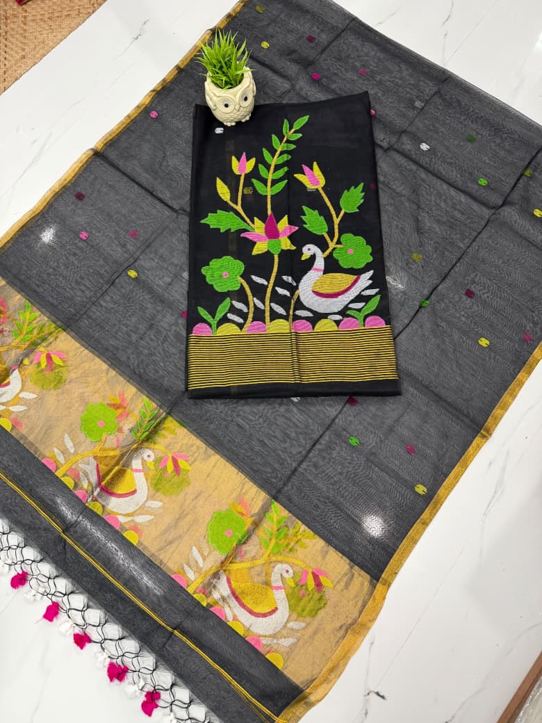 Exclusive Muslin Jamdani 2 pc Unstitched Suit.