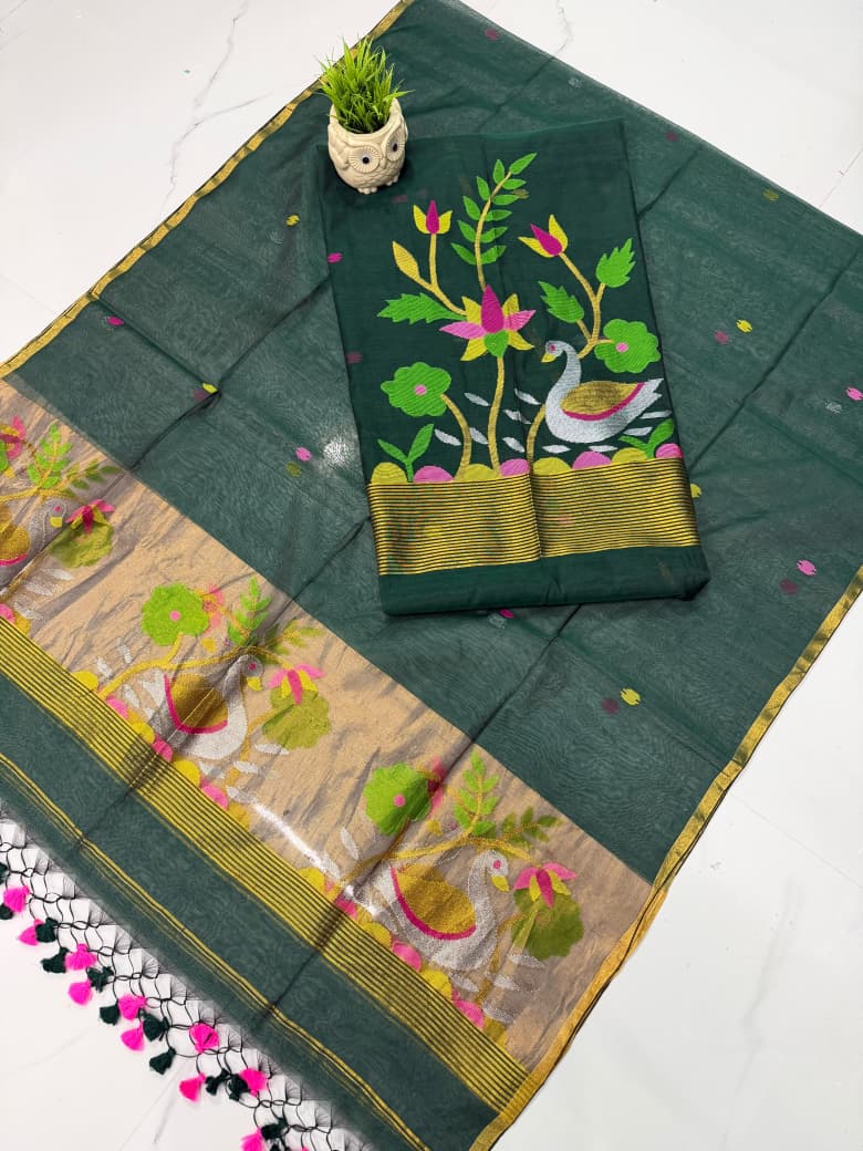 Exclusive Muslin Jamdani 2 pc Unstitched Suit.