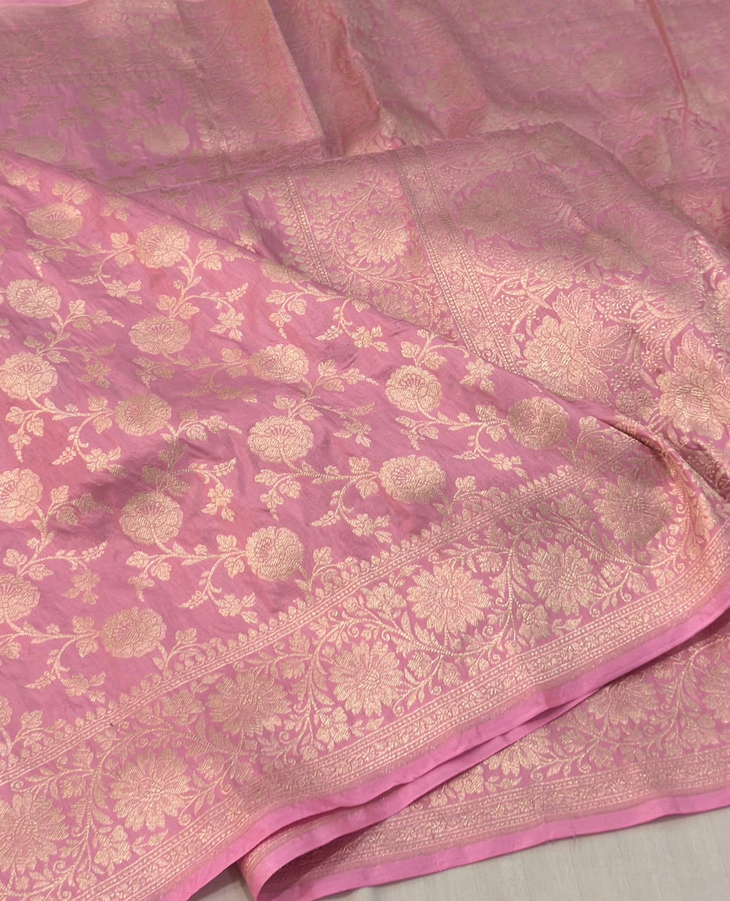 Pure Handloom Pure Katan Jangla Silk Saree.